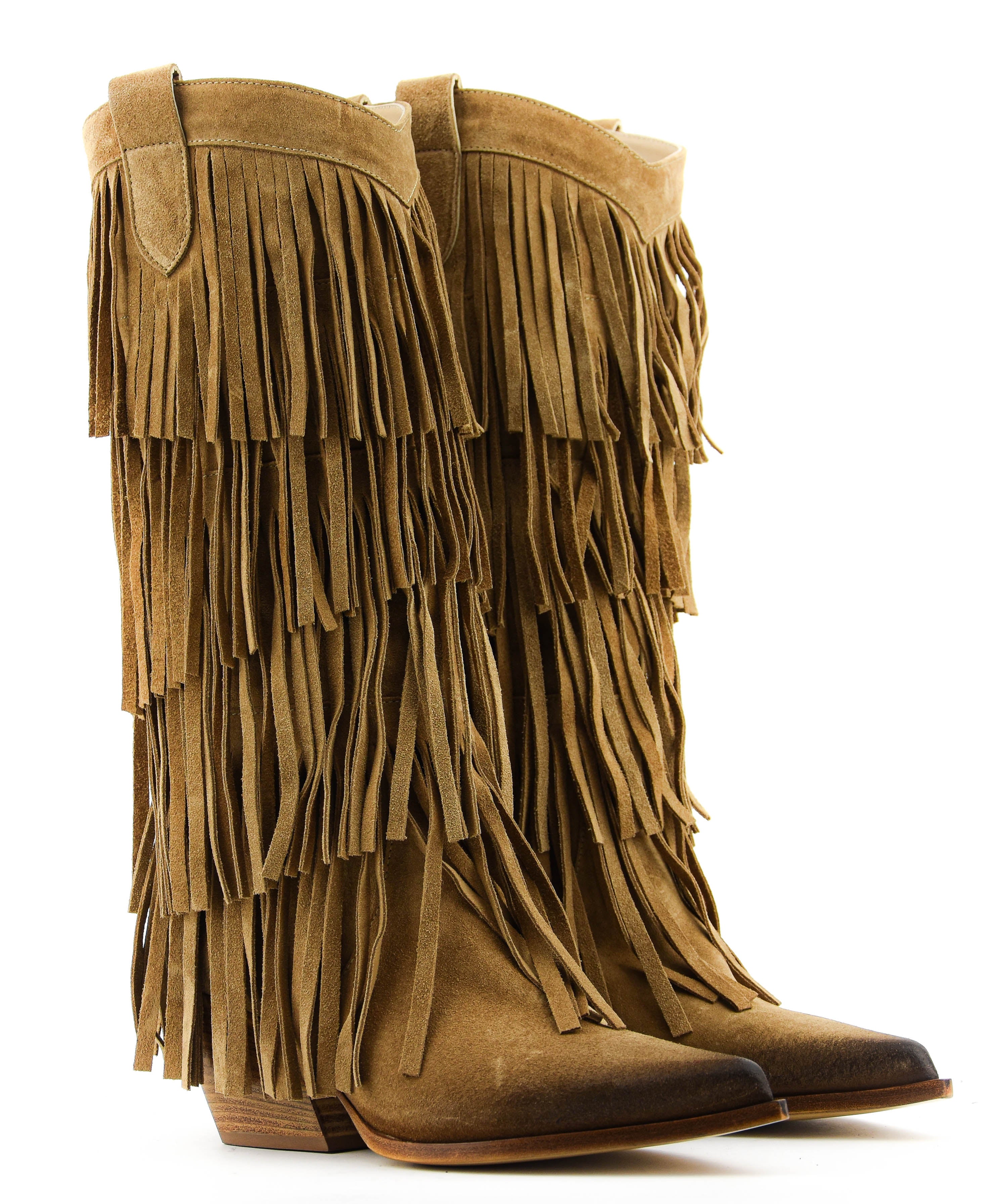 ELENA IACHI BOHO BOOT CAMEL