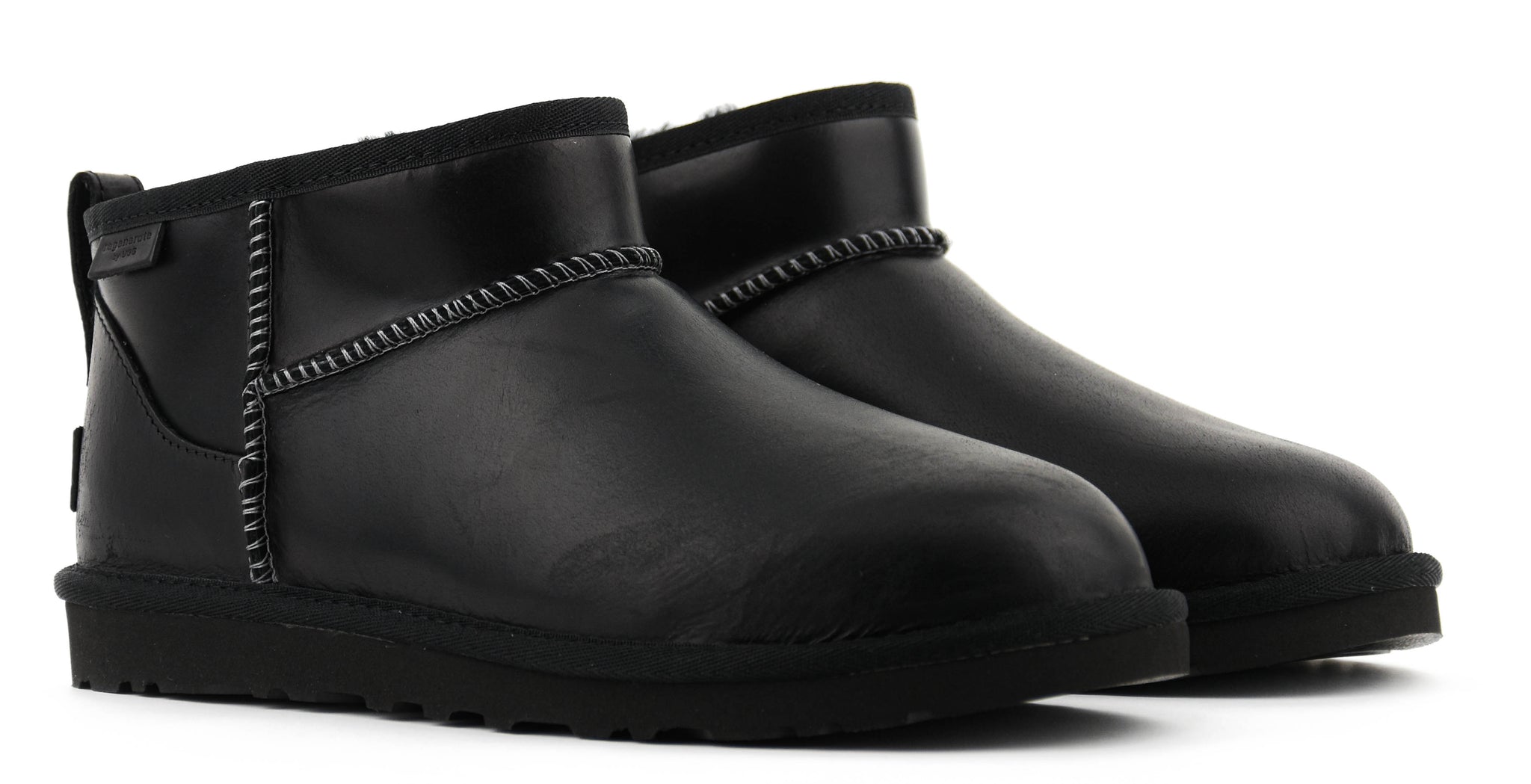 UGG CLASSIC ULTRA MINI LEATHER REGEN BLACK – Paul warmer