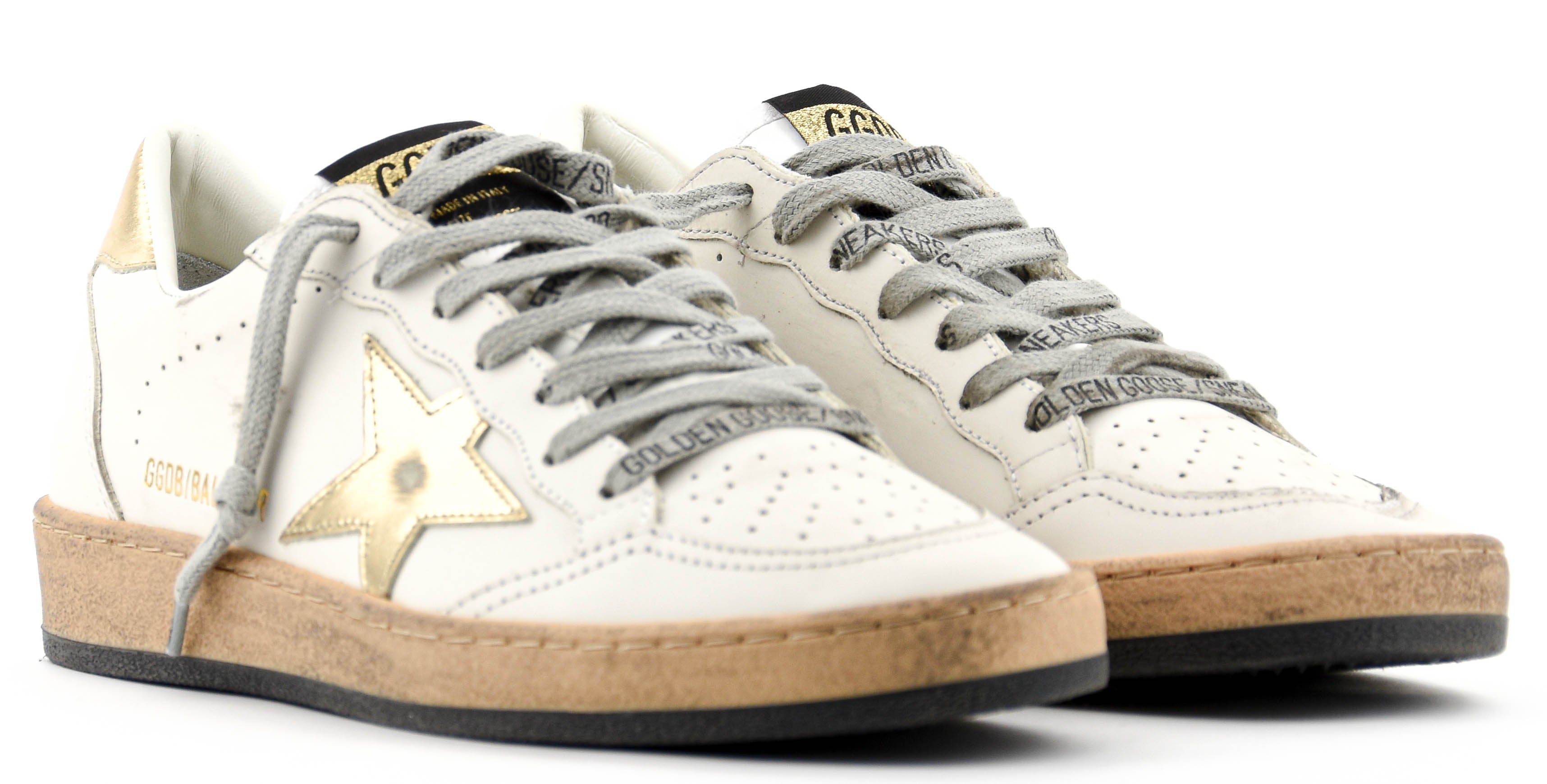 ★Golden ★ Ball Star Goldtab Sneakers Milk GWF00117F00 Women's Ball Star with gold star and heel tab