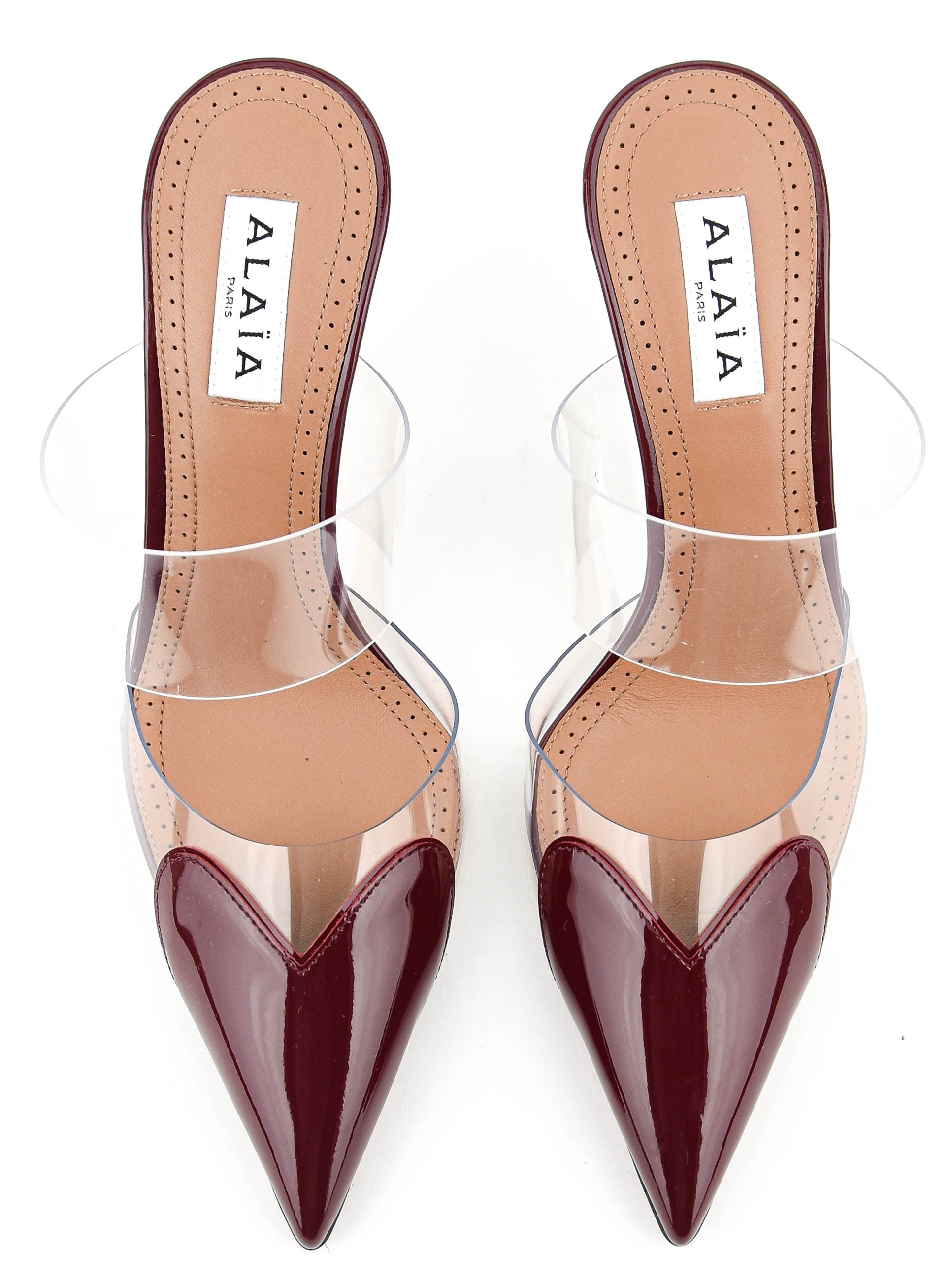 ALAIA MULE 90 ROUGE GRENAT