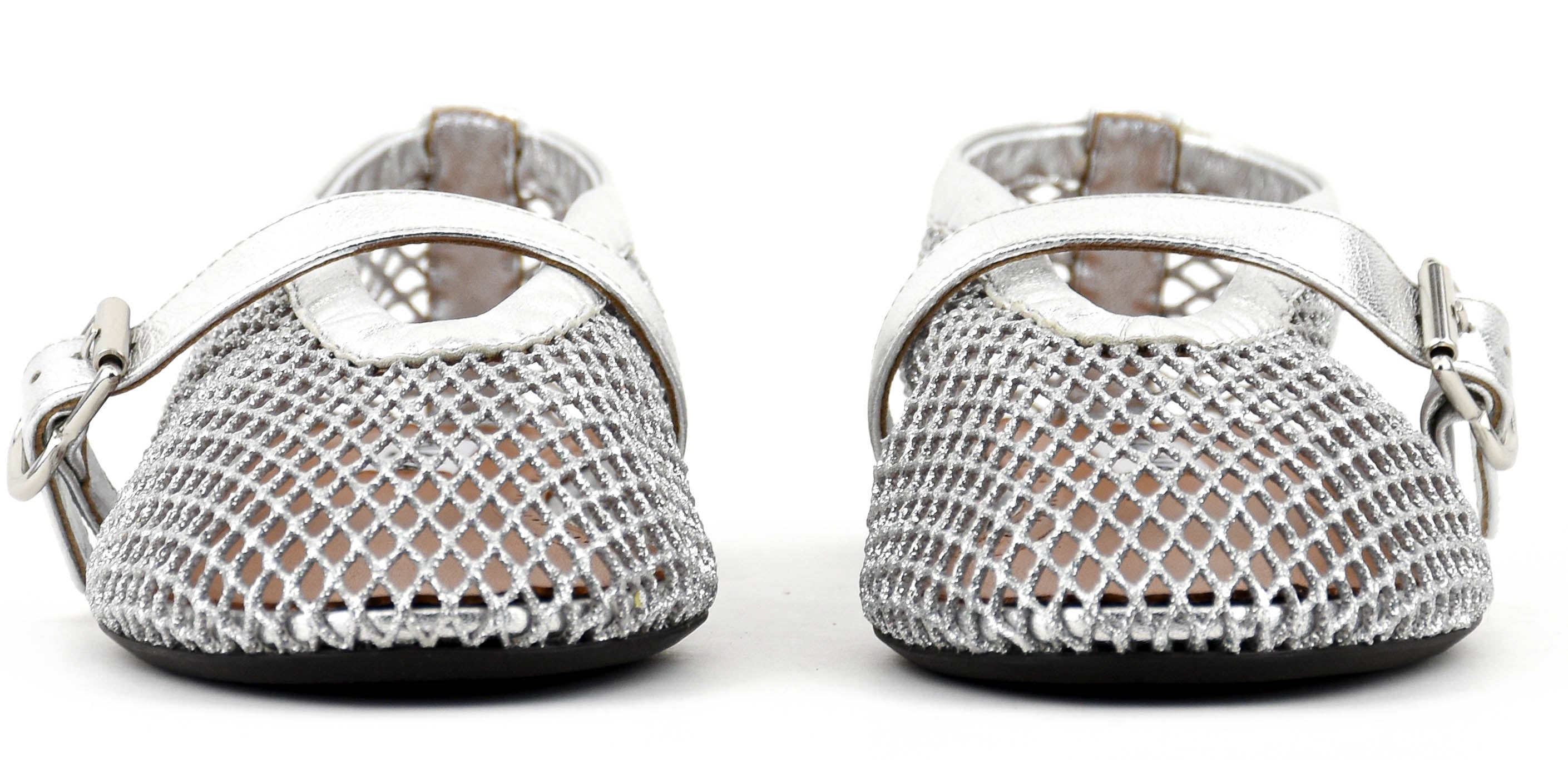 ALAIA BALLERINA FISHNET SILVER