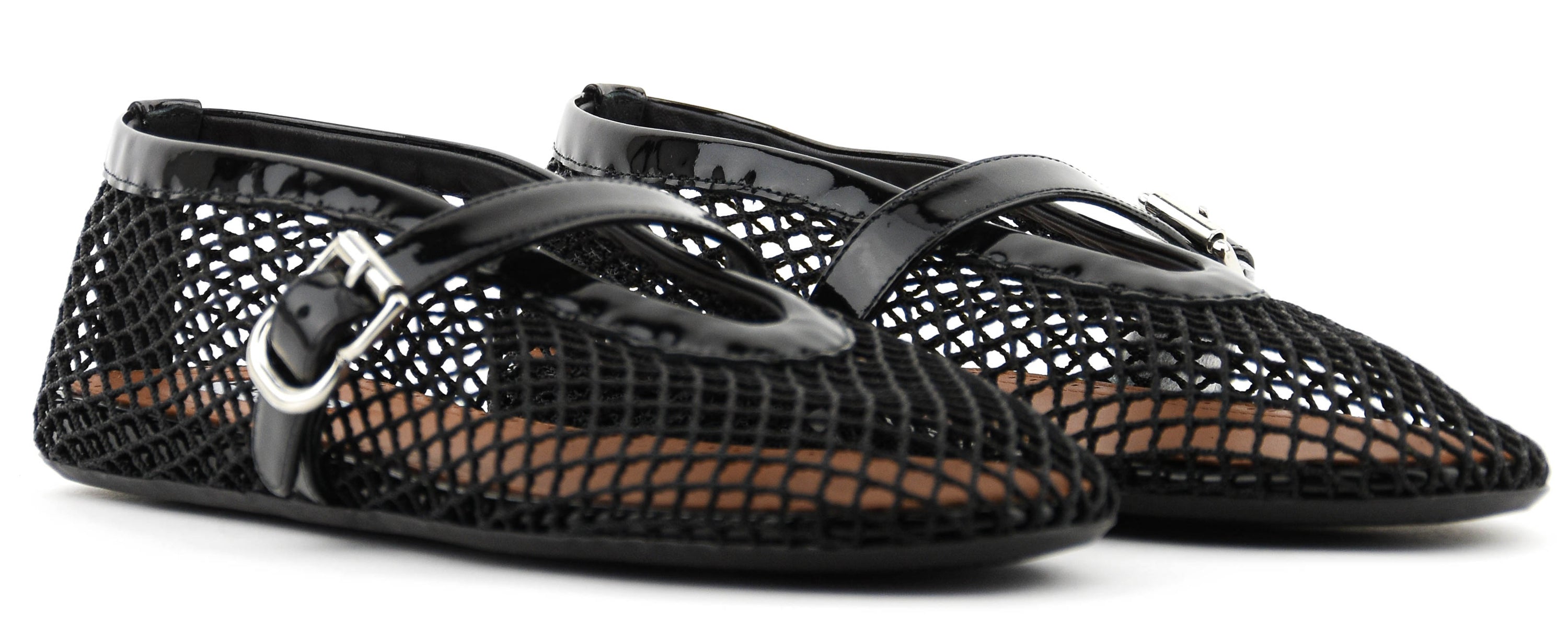 ALAIA BALLERINA FISHNET BLACK