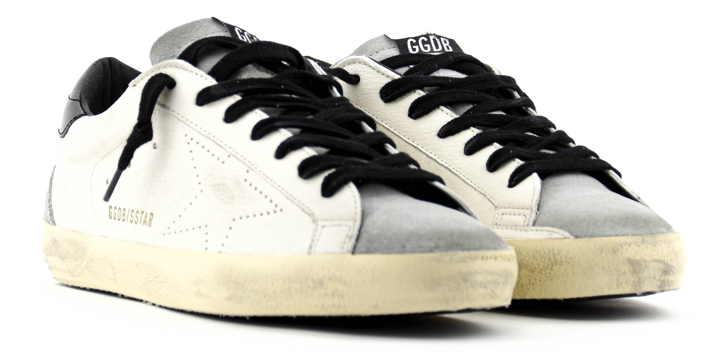 GOLDEN GOOSE SUPERSTAR WHITE GREY BLACK