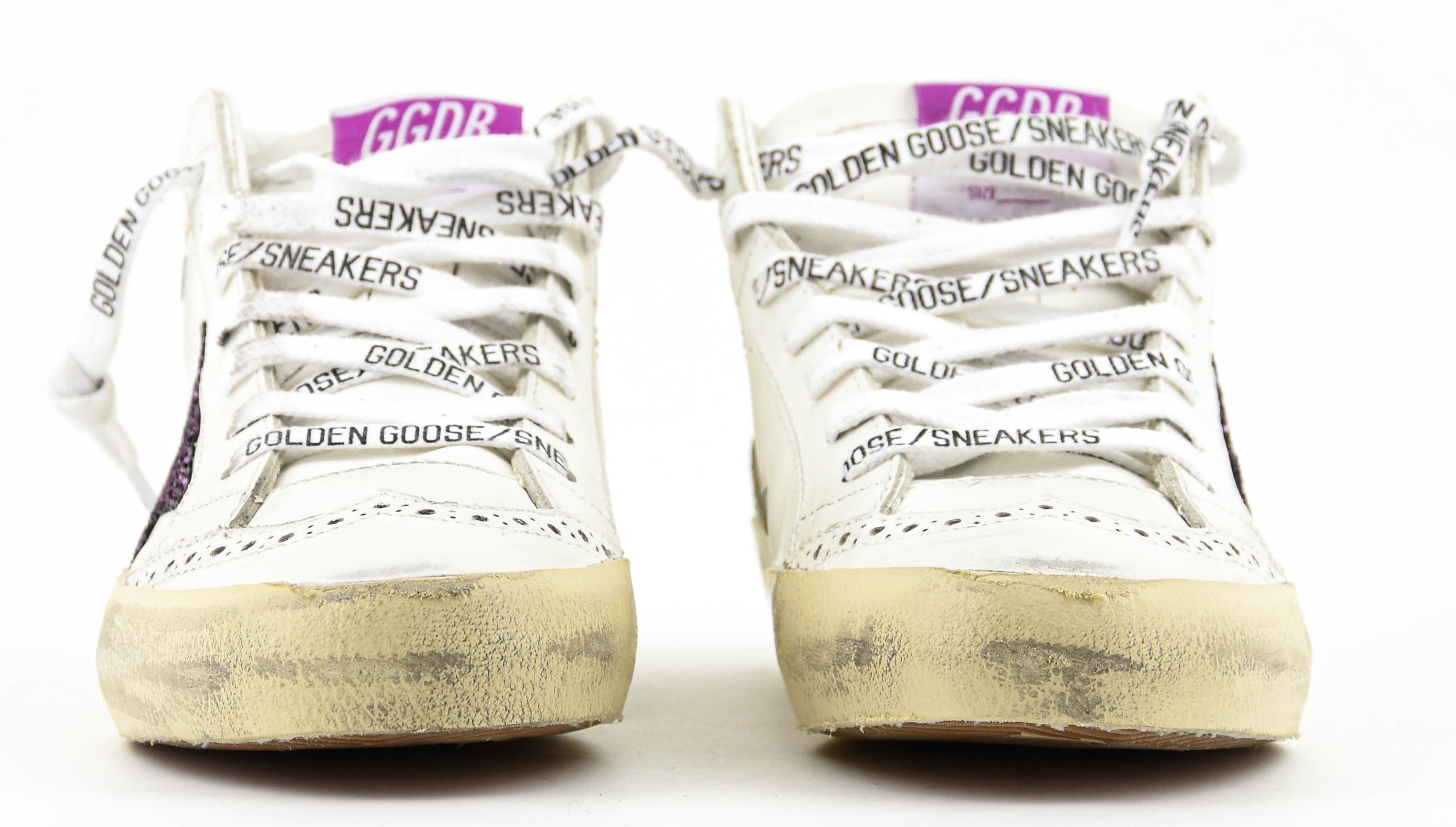 GOLDEN GOOSE MID STAR WHITE BORDO