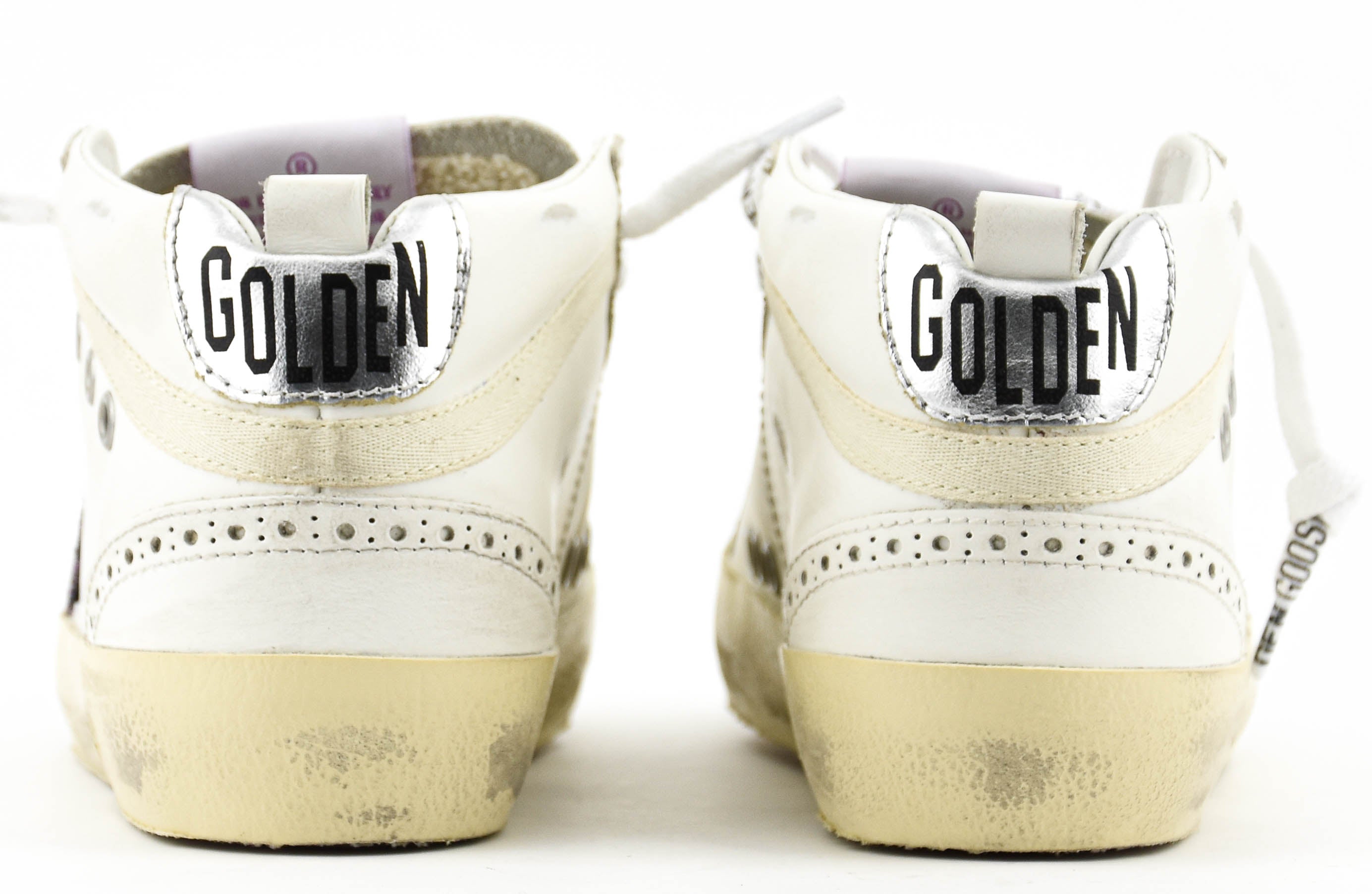 GOLDEN GOOSE MID STAR WHITE BORDO