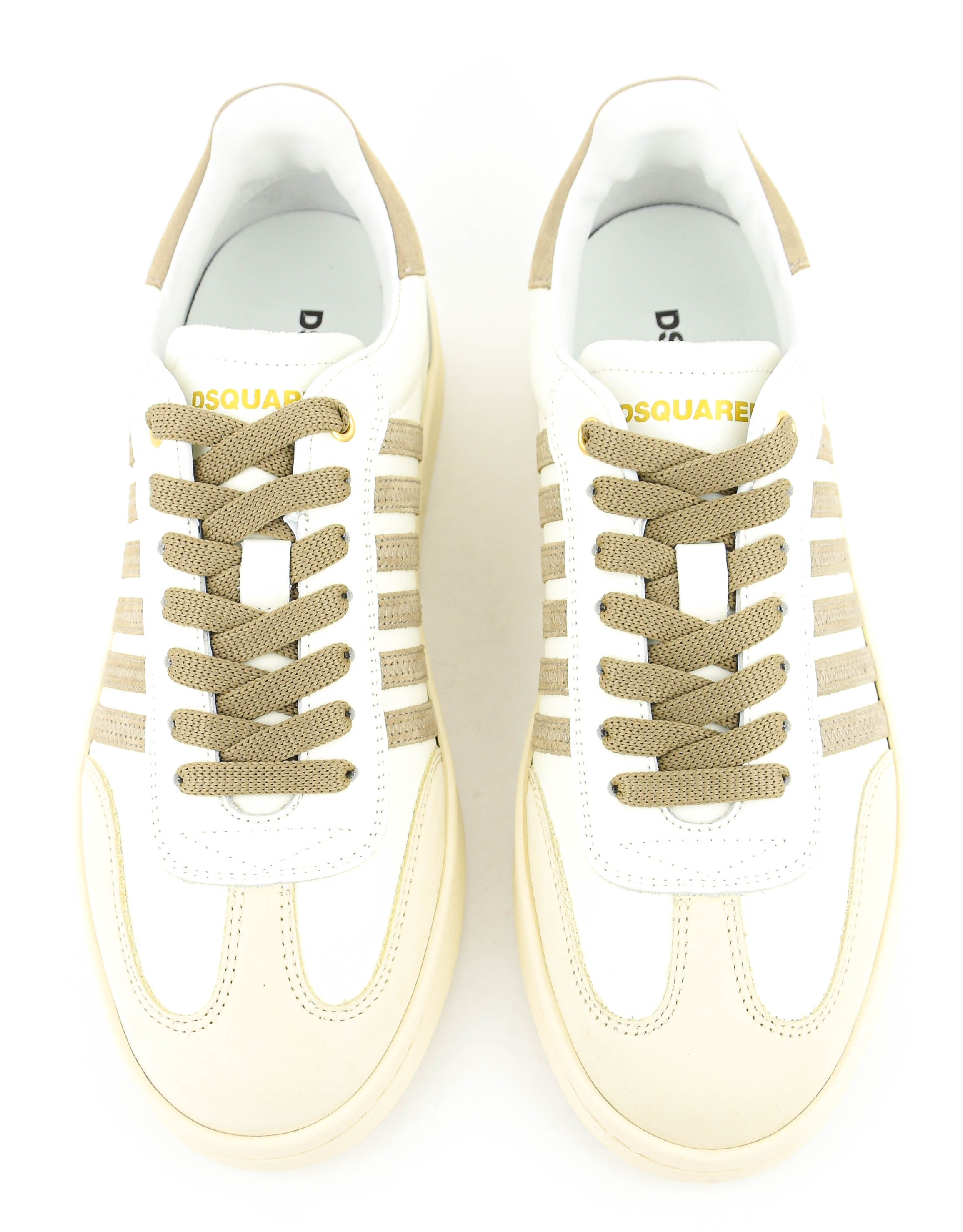 DSQUARED2 BOXER SNEAKER MILK TOBACCO