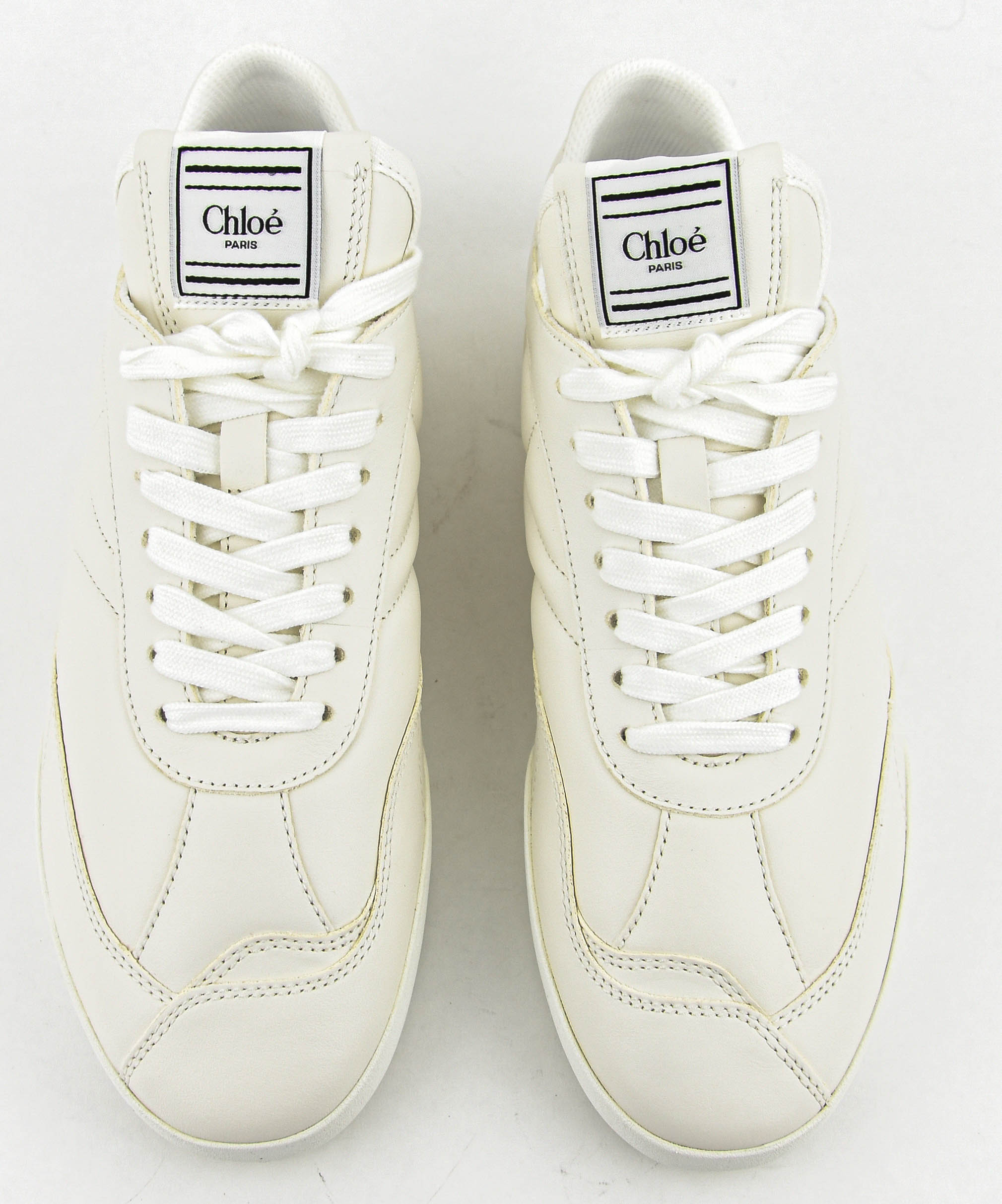 【送料&関税込】ChloAC Kick Sneakers Chloé Kick Sneaker in White - Black | Chloé US