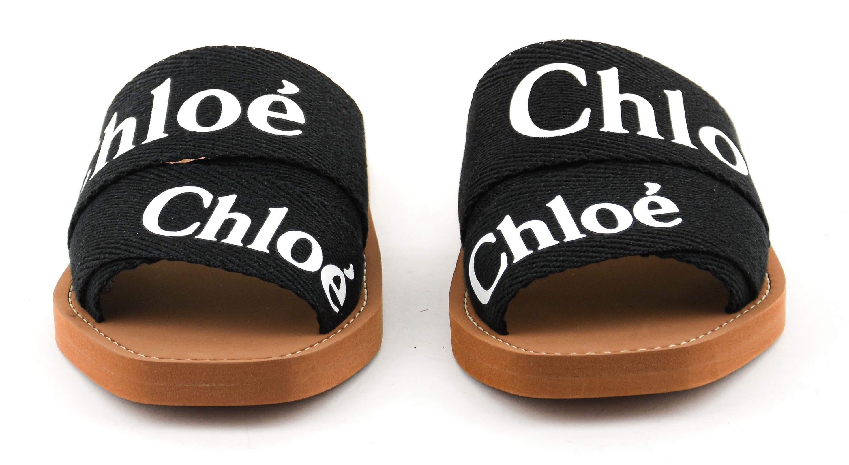 CHLOE WOODY SLIDE BLACK