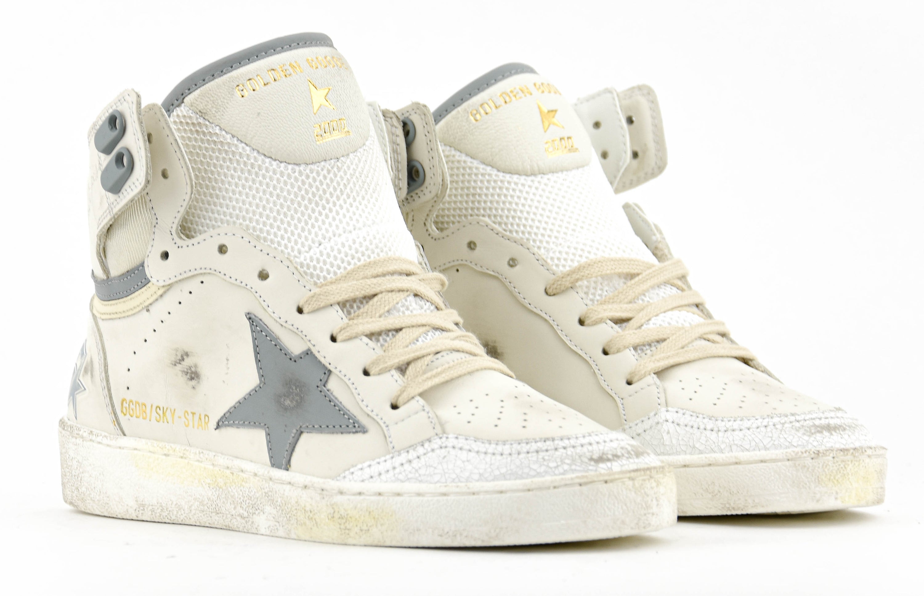 GOLDEN GOOSE SKY STAR WHITE SILVER