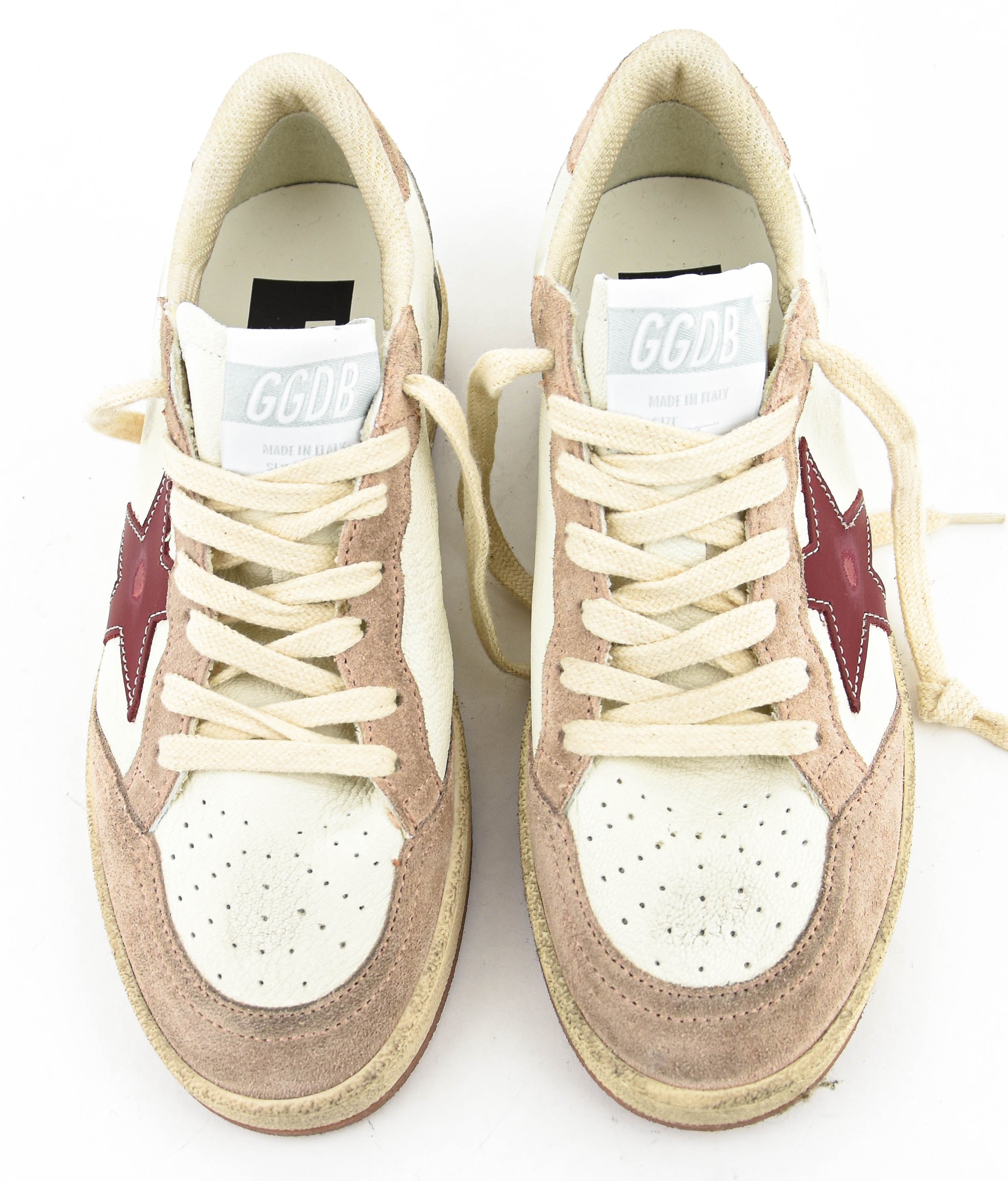 GOLDEN GOOSE BALLSTAR WHITE RED PINK