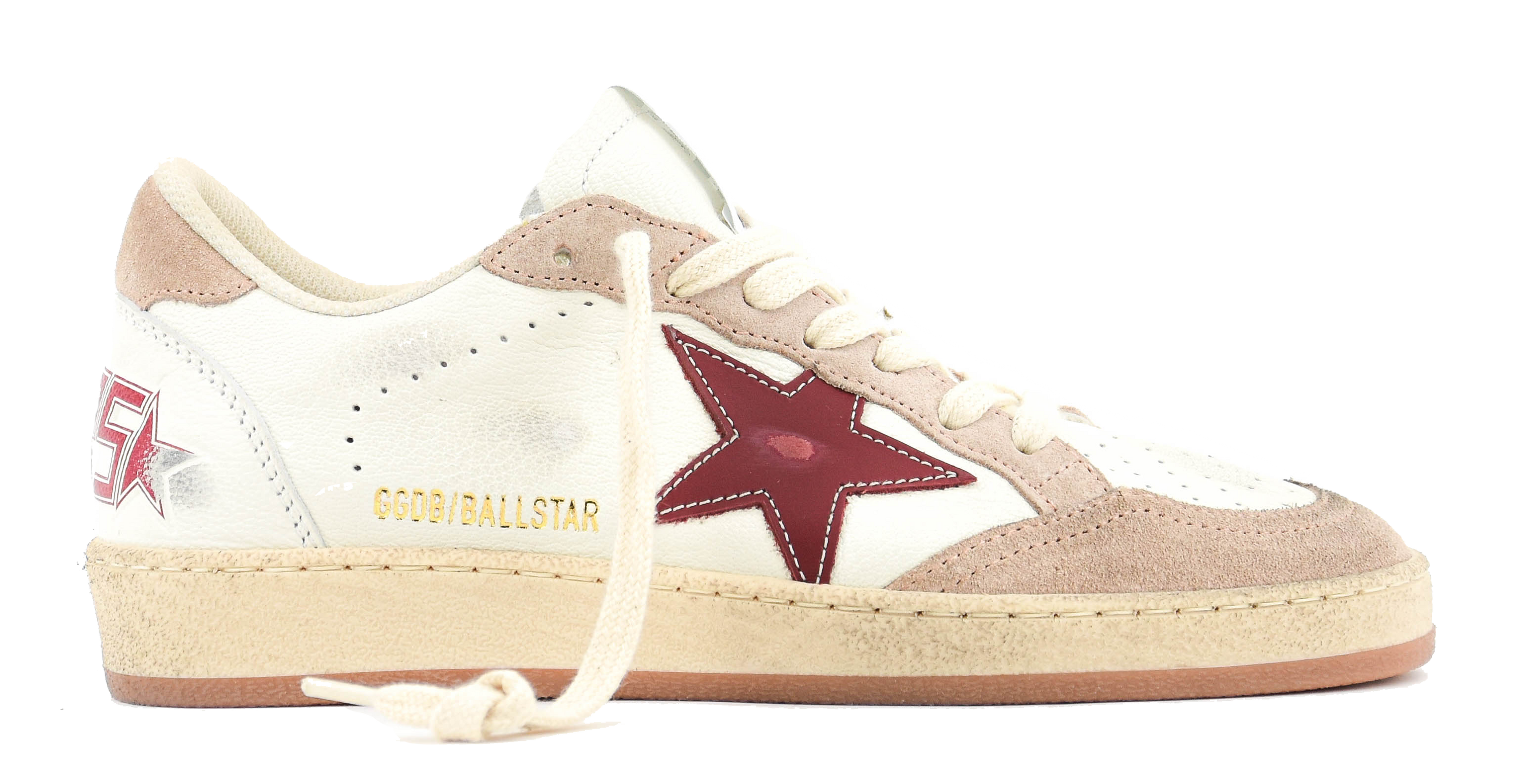 GOLDEN GOOSE BALLSTAR WHITE RED PINK