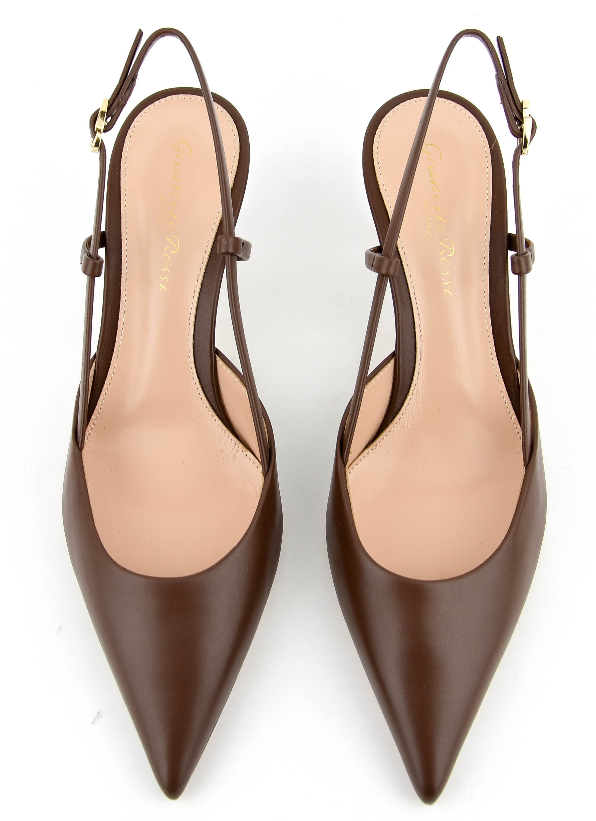 GIANVITO ROSSI ASCENT SLINGBACK 55 BROWN