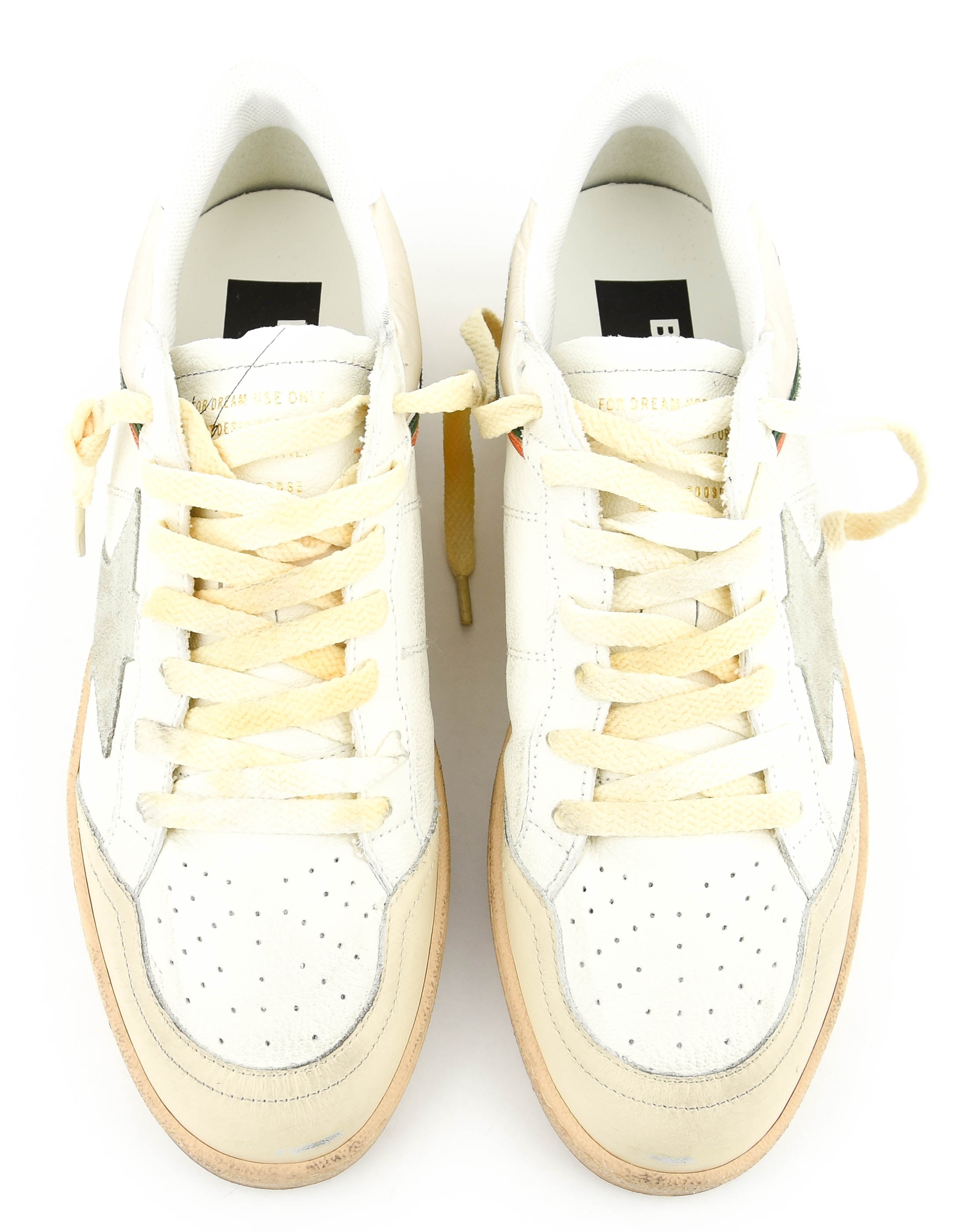 GOLDEN GOOSE BALLSTAR WOOD ASH GOLD FLAME