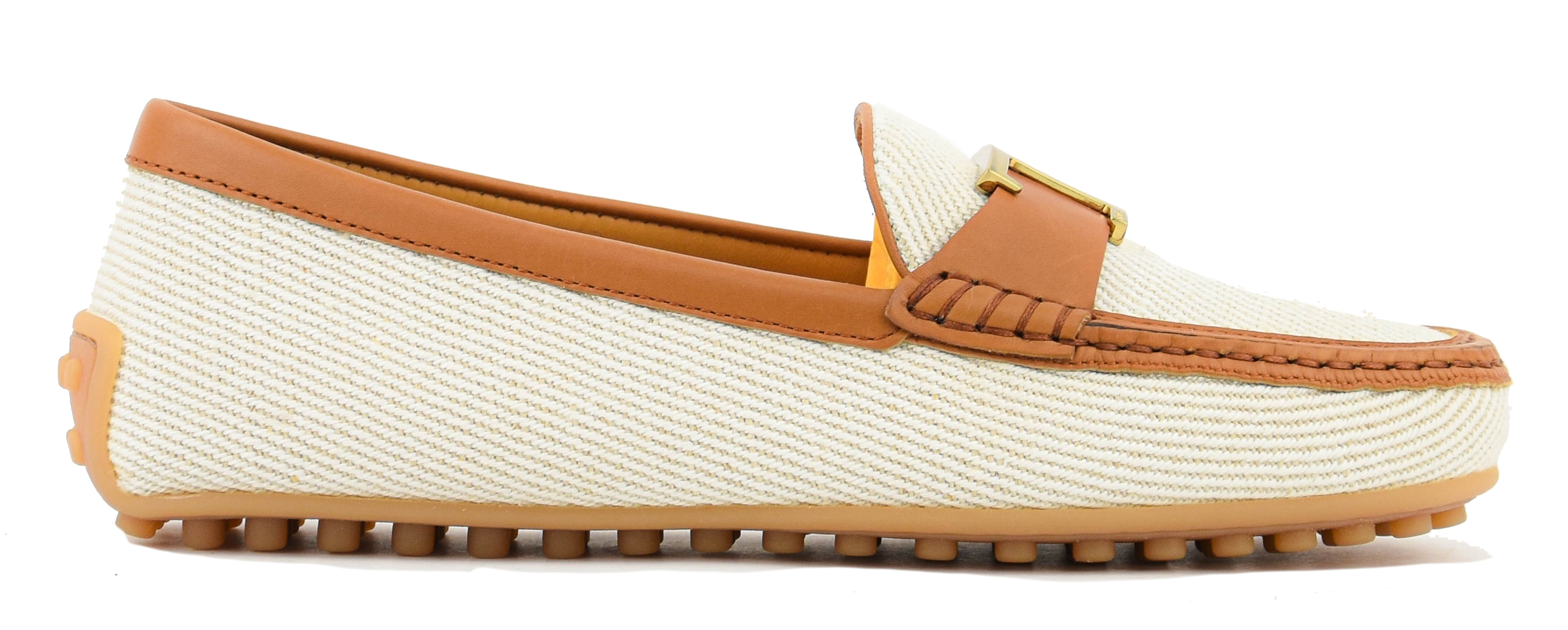 TOD'S MOCCASSINE WHITE TAN