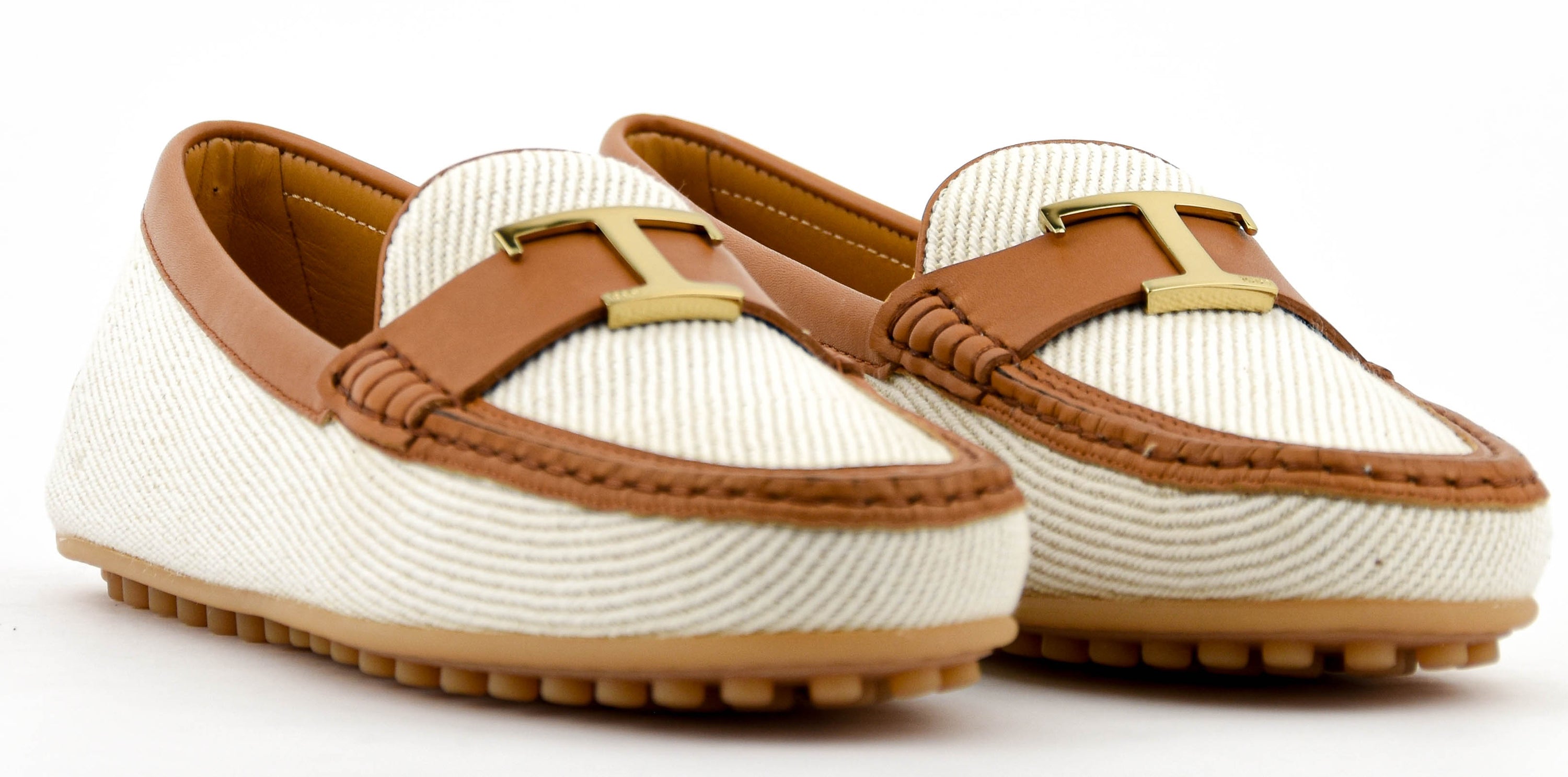 TOD'S MOCCASSINE WHITE TAN