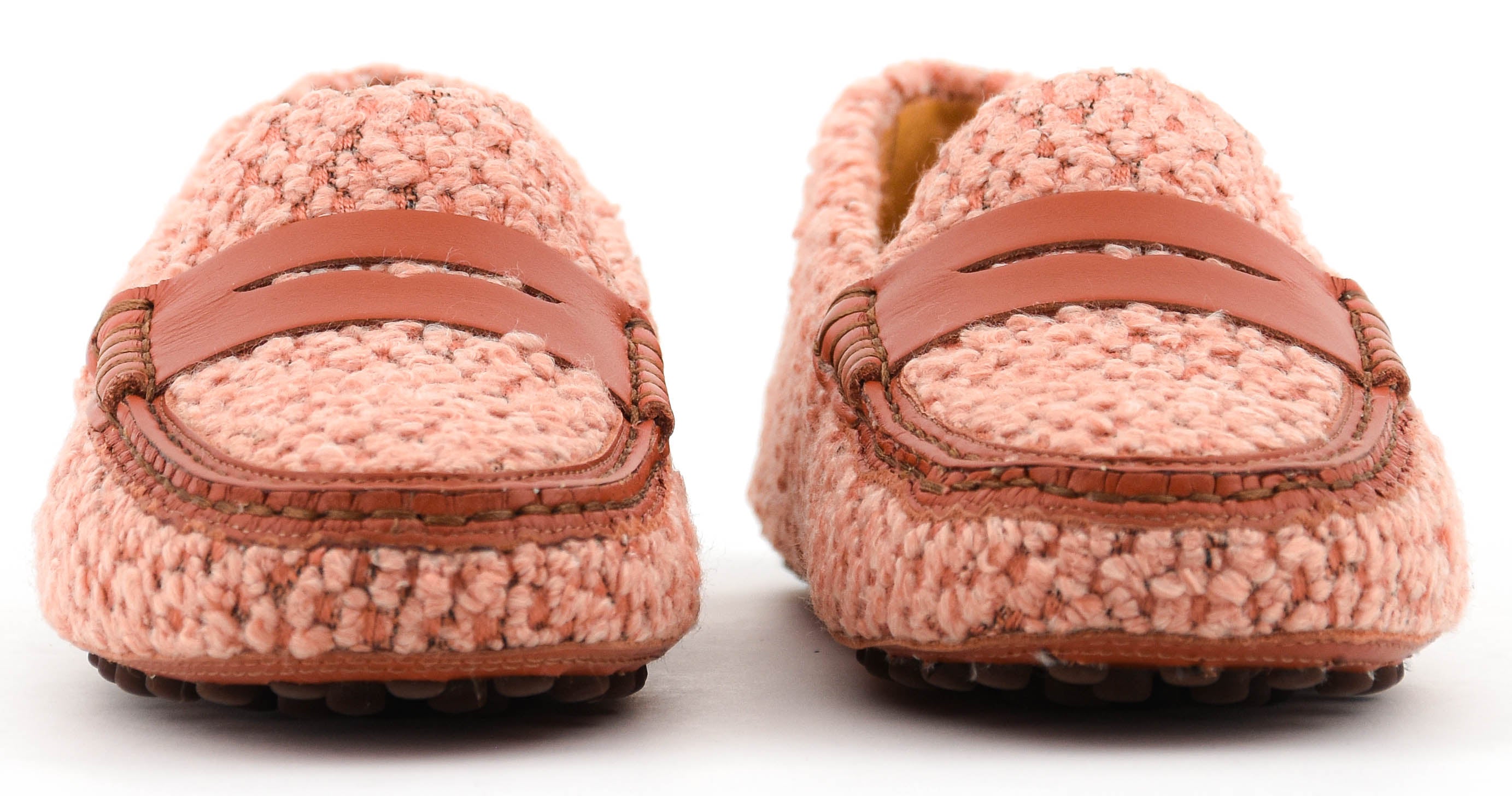 TOD'S MOCCASSINE PINK BOUCLE