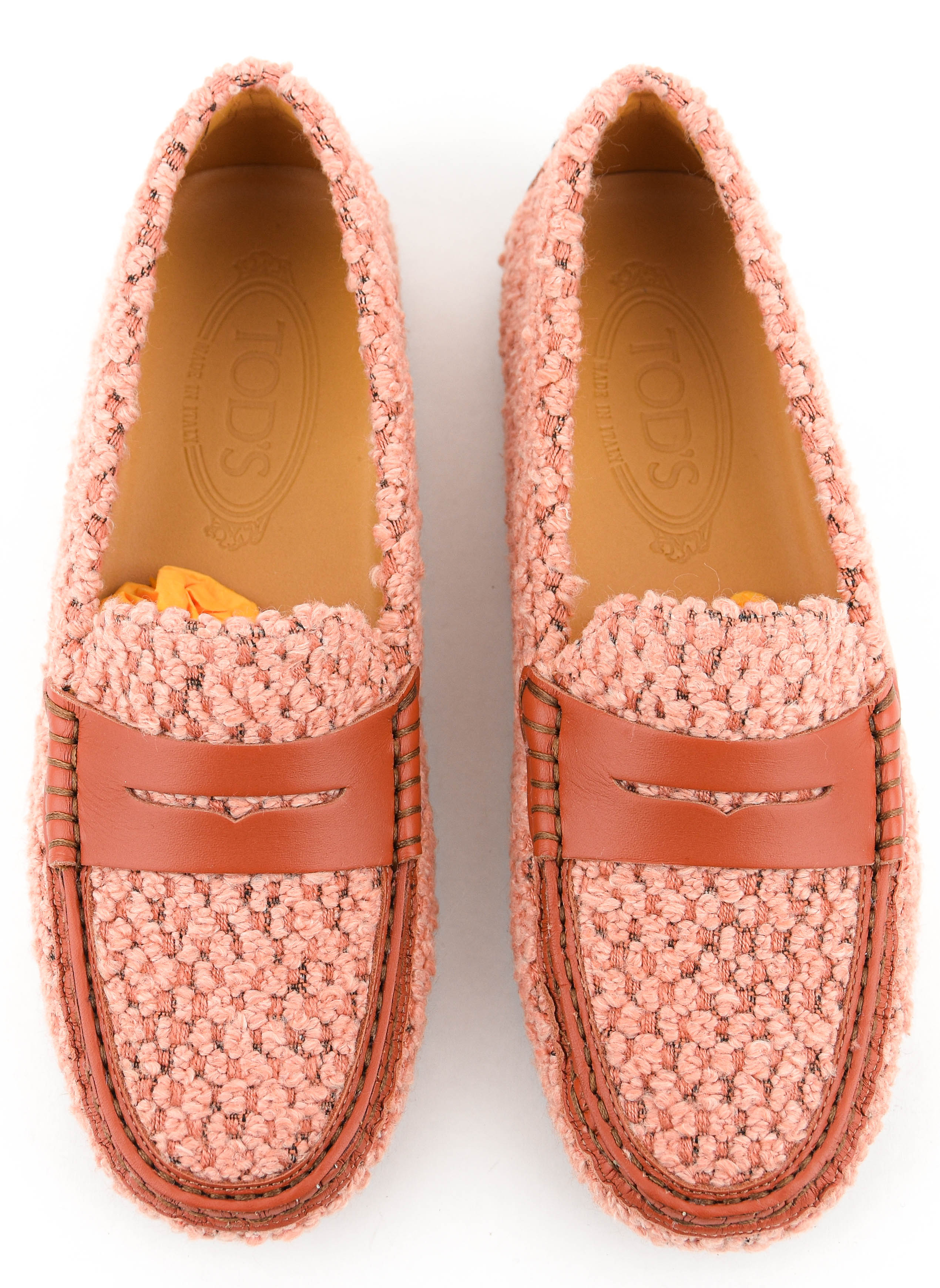 TOD'S MOCCASSINE PINK BOUCLE