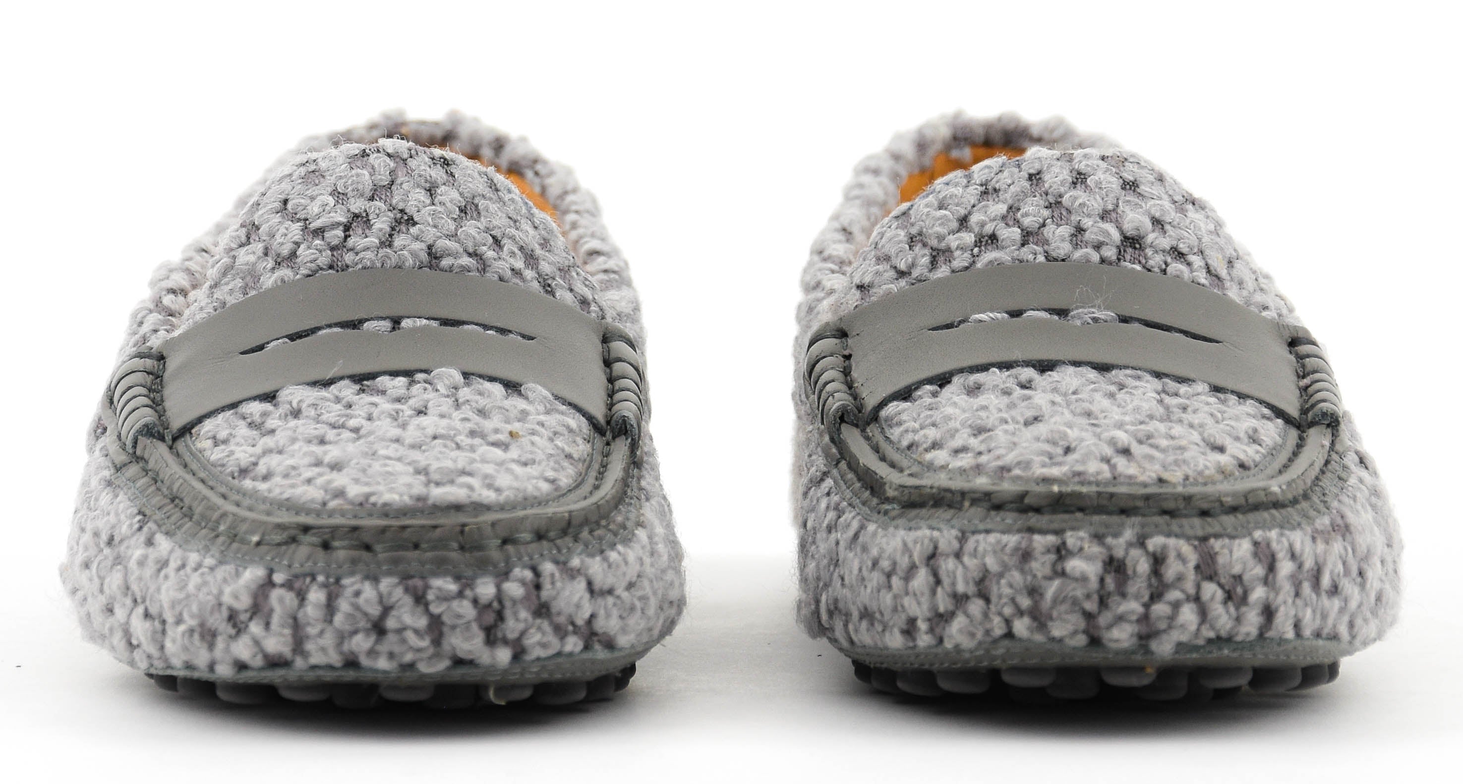 TOD'S MOCCASSINE GREY BOUCLE