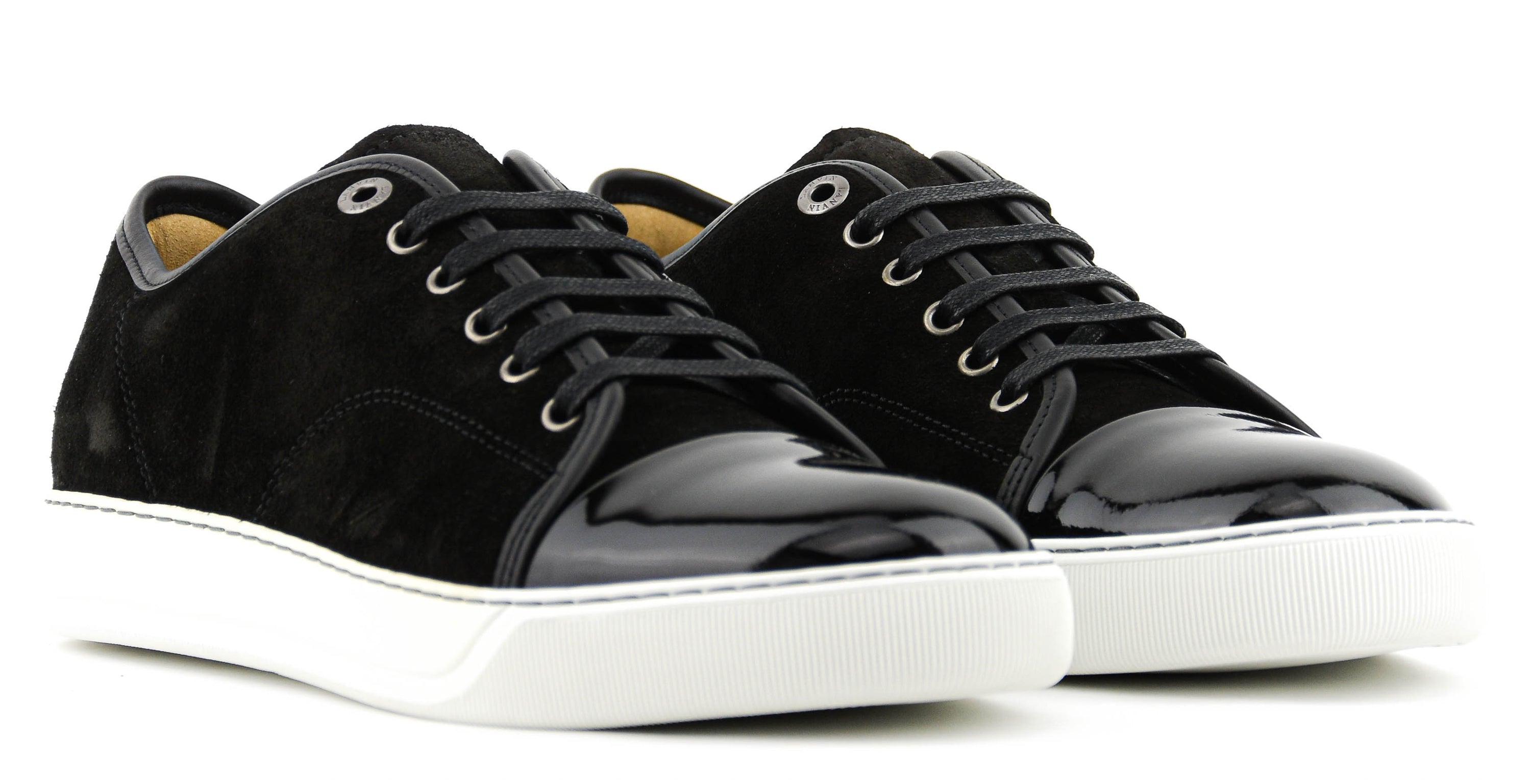 LANVIN DBB1 BLACK SUEDE /PATENT