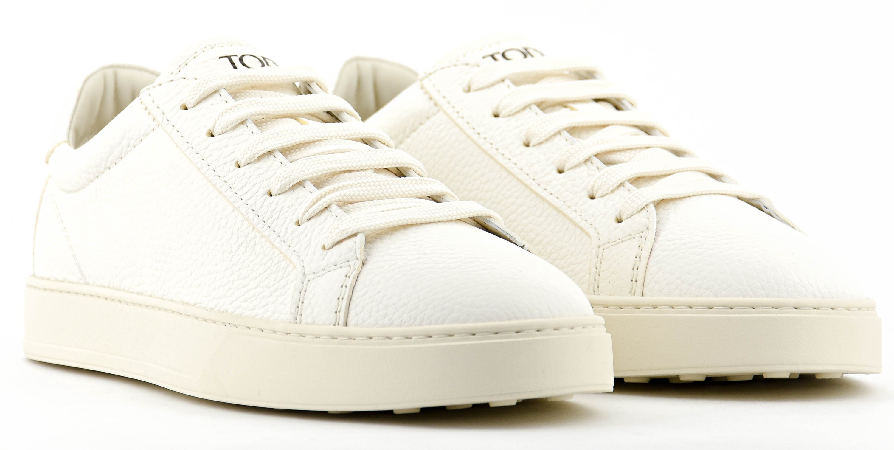 TOD'S SNEAKER WHITE FULLGRAIN LEATHER