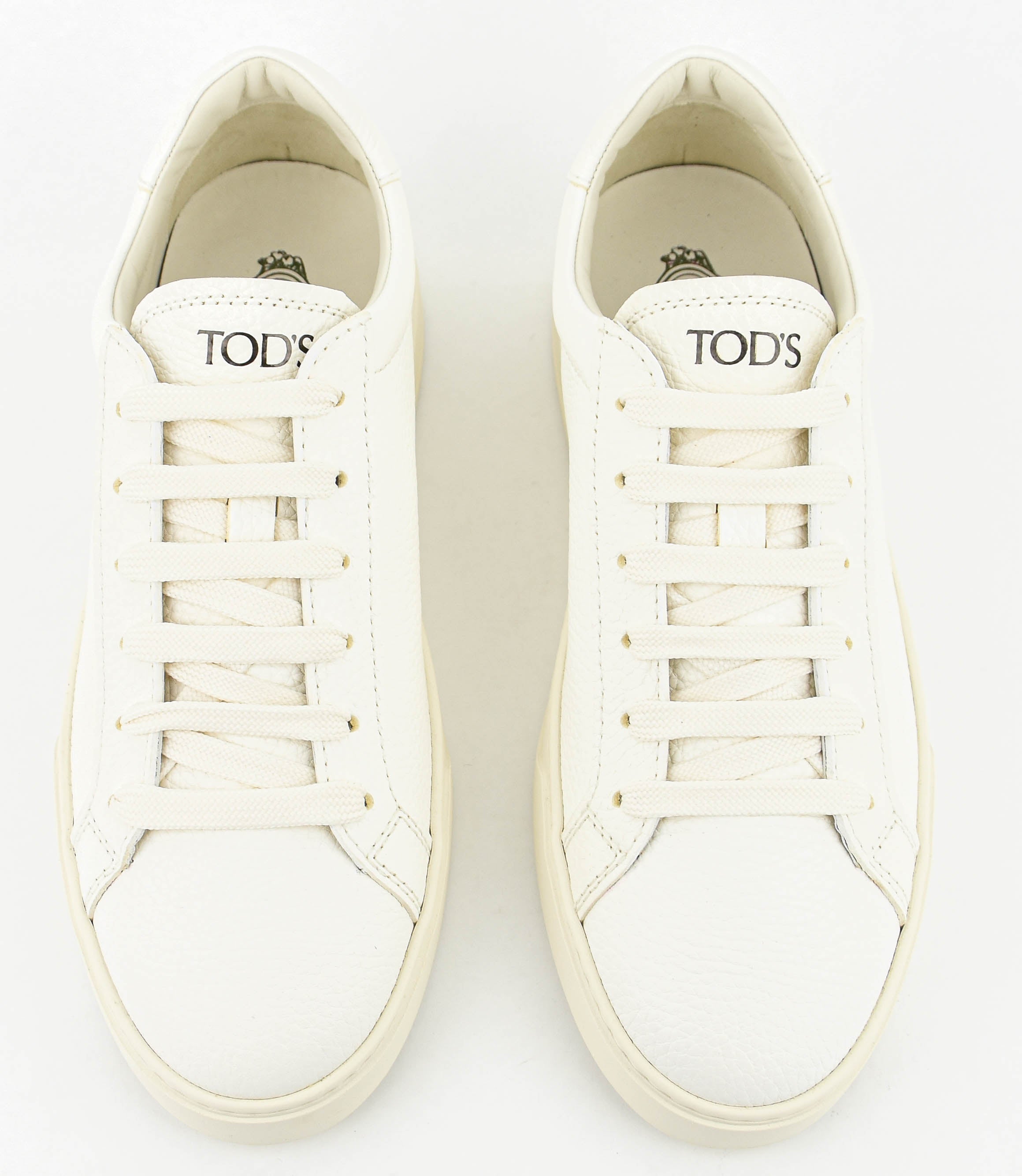 TOD'S SNEAKER WHITE FULLGRAIN LEATHER