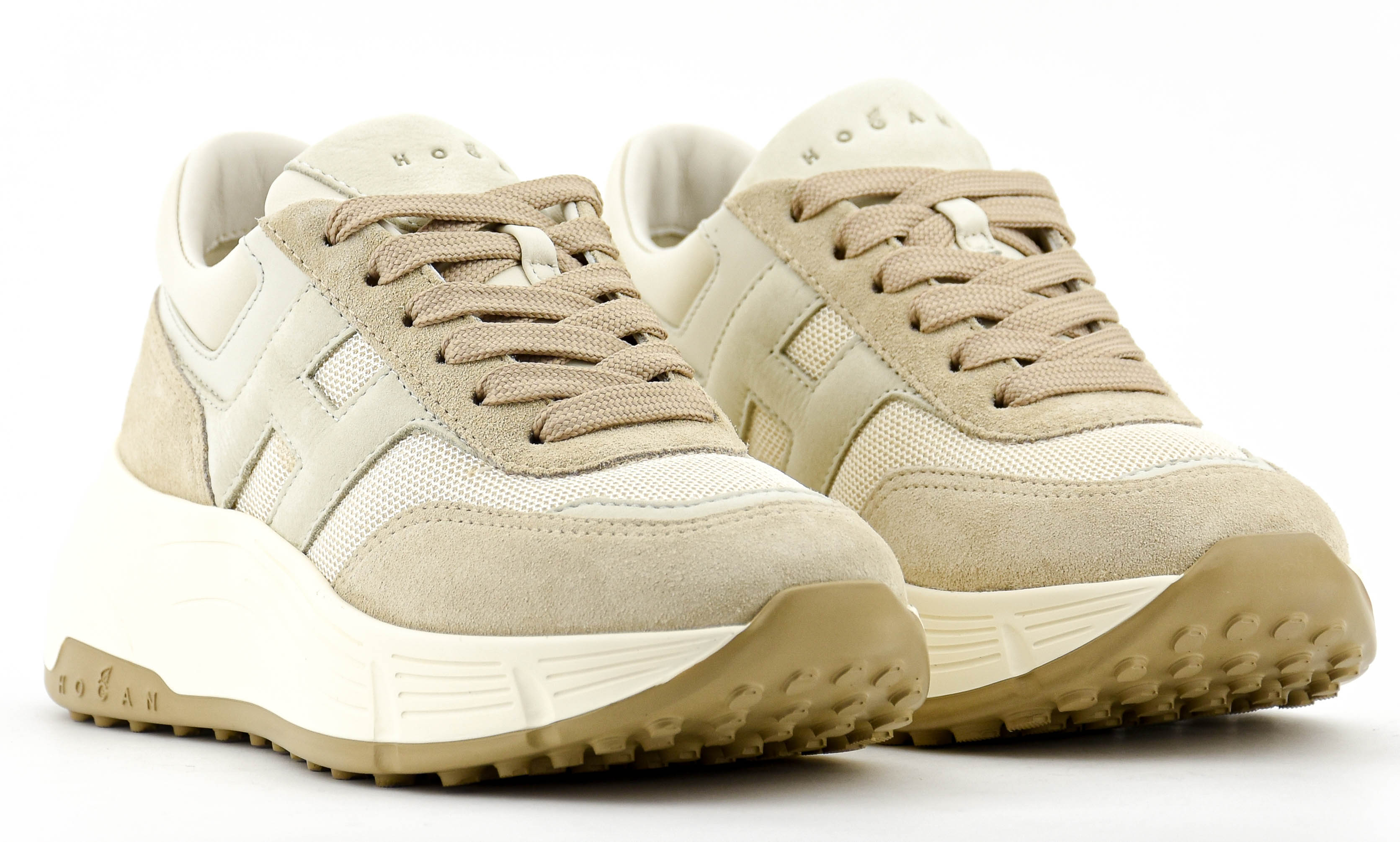 スニーカー HOGAN H669 meshsuede sneakers Beige Hogan H669 sneakers for Women - Beige in UAE | Level Shoes