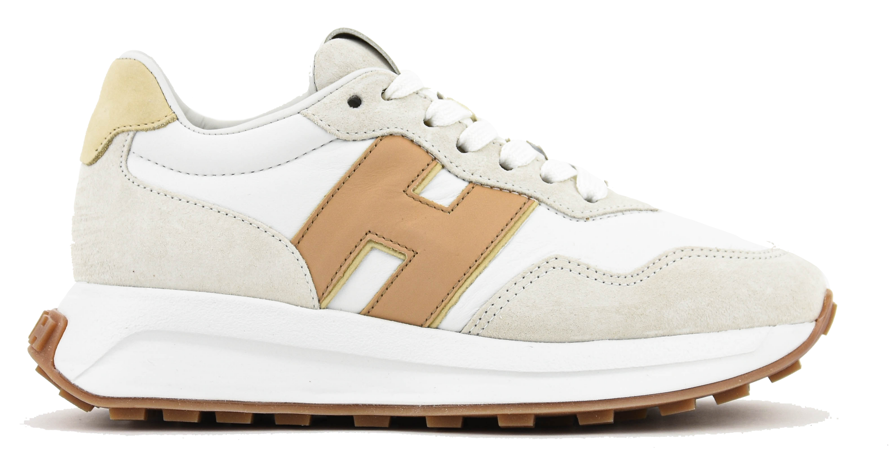 HOGAN  H641 SNEAKER WHITE CAMEL