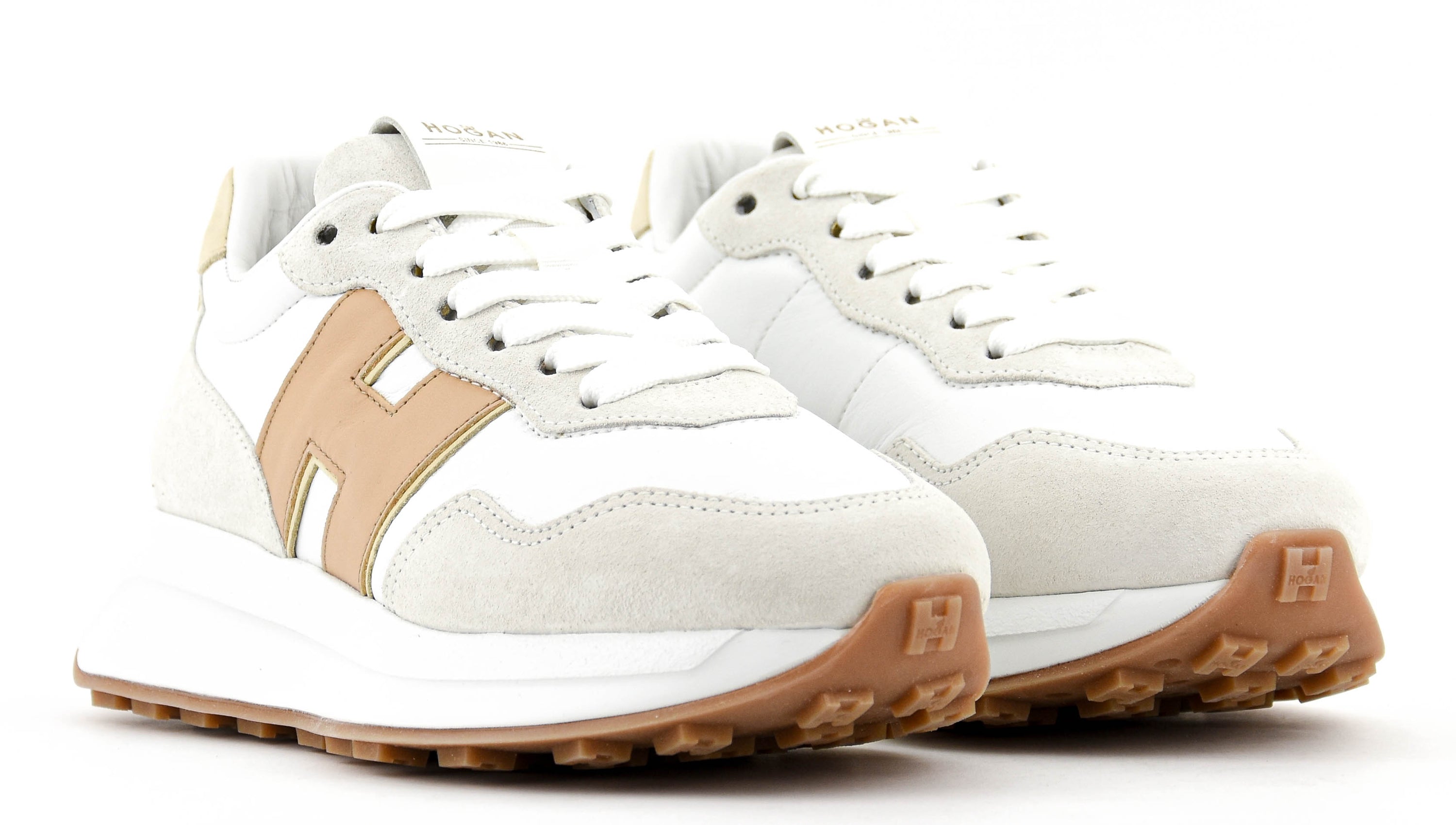 HOGAN  H641 SNEAKER WHITE CAMEL