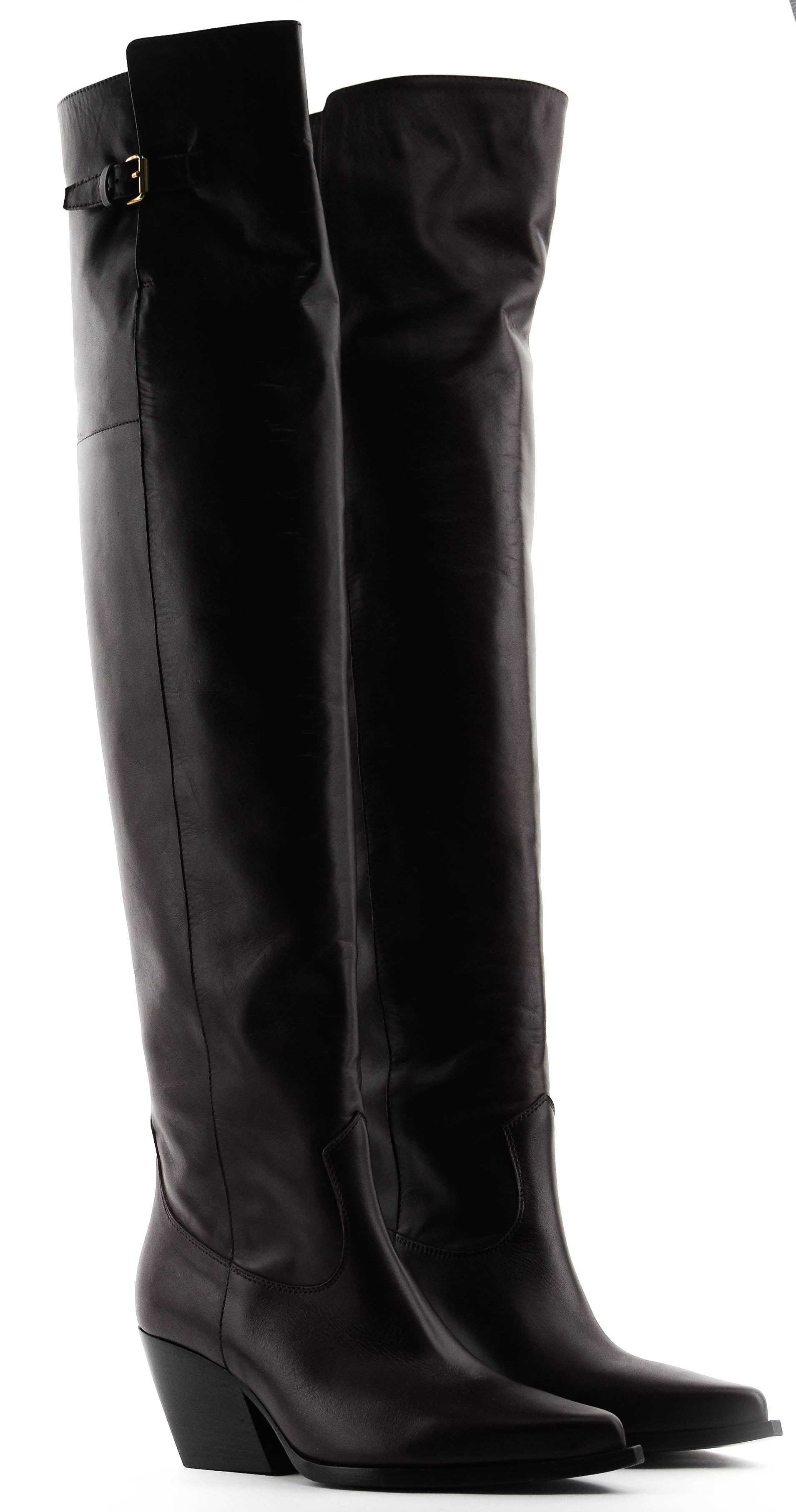 ELENA IACHI SHARP OVERKNEE BURGUNDY