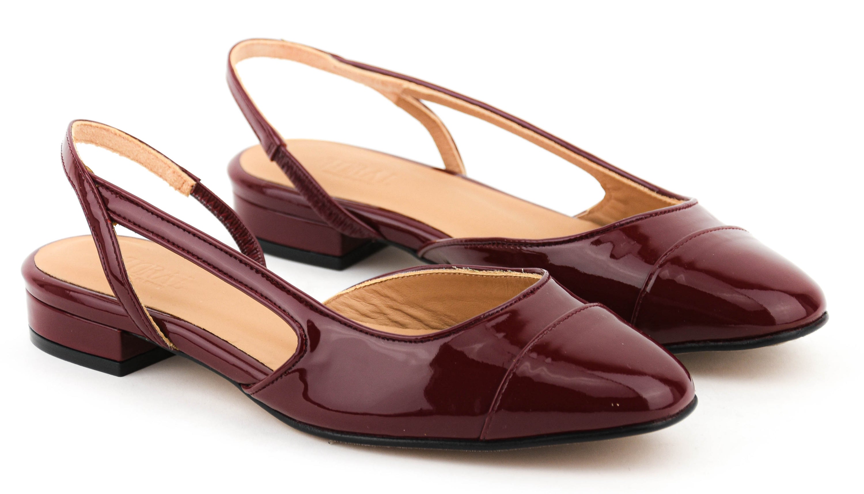 TORAL MANHATTAN BALLERINA BURGUNDY PATENT