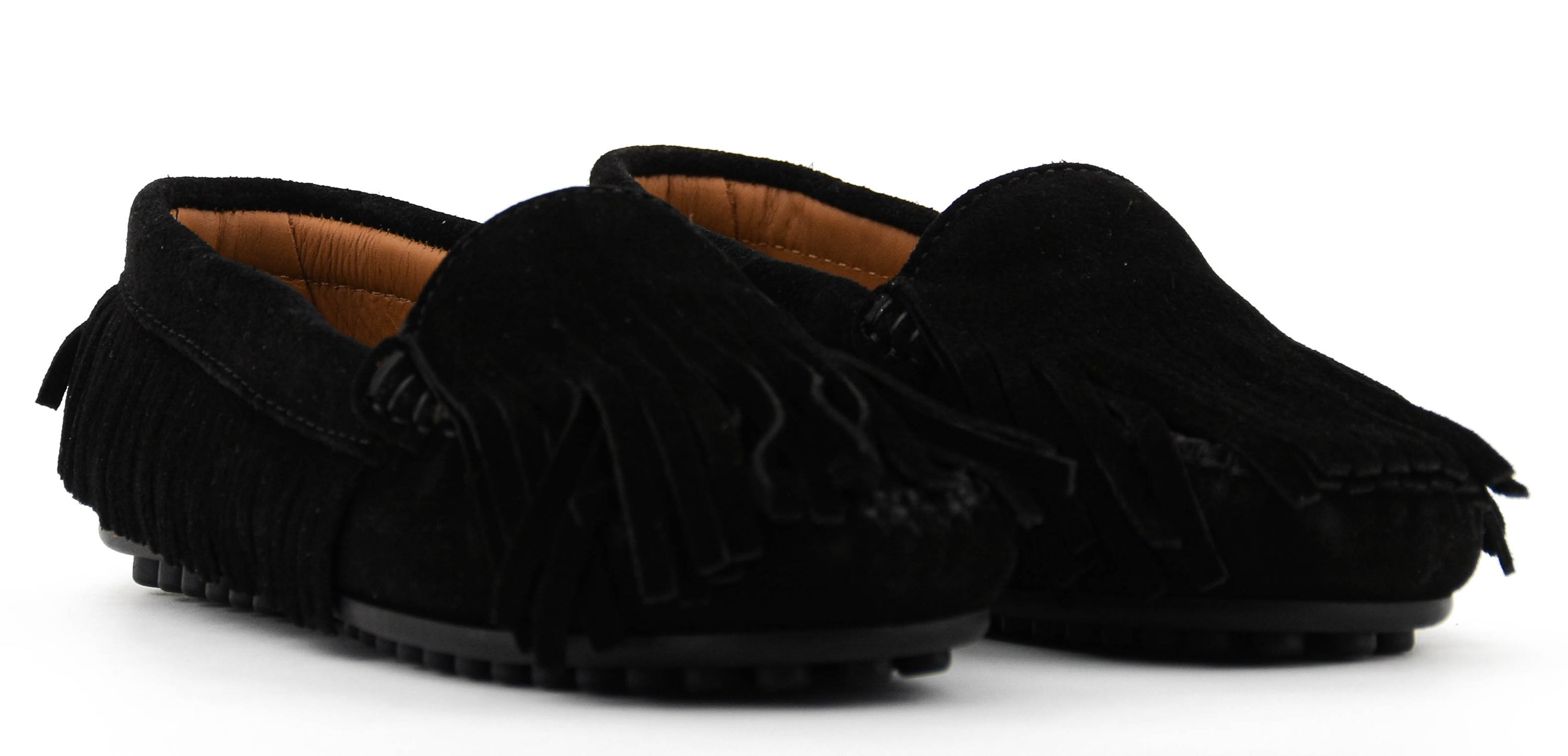 TORAL OTOE MOCCASINE FRANGES  BLACK