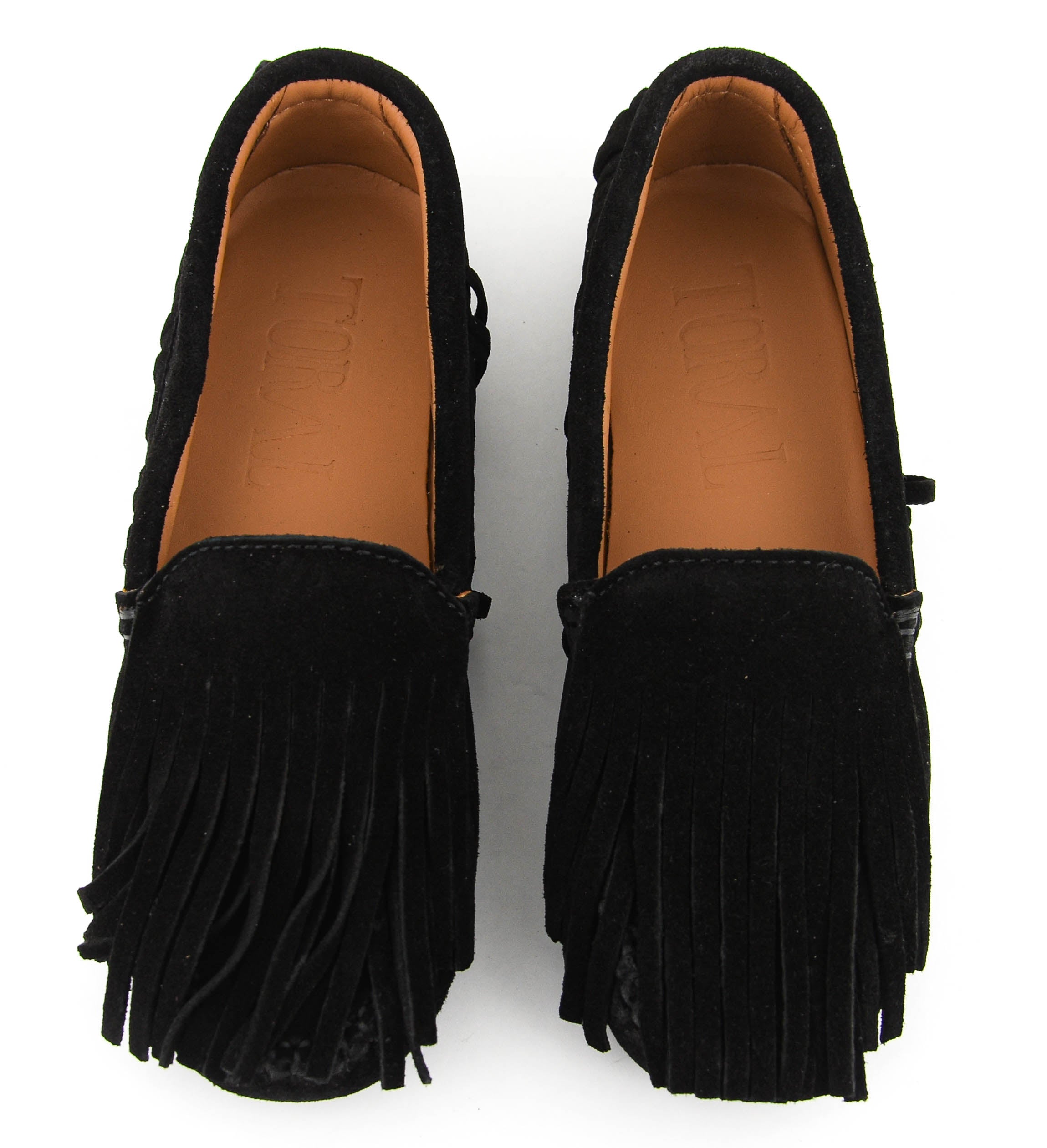 TORAL OTOE MOCCASINE FRANGES  BLACK