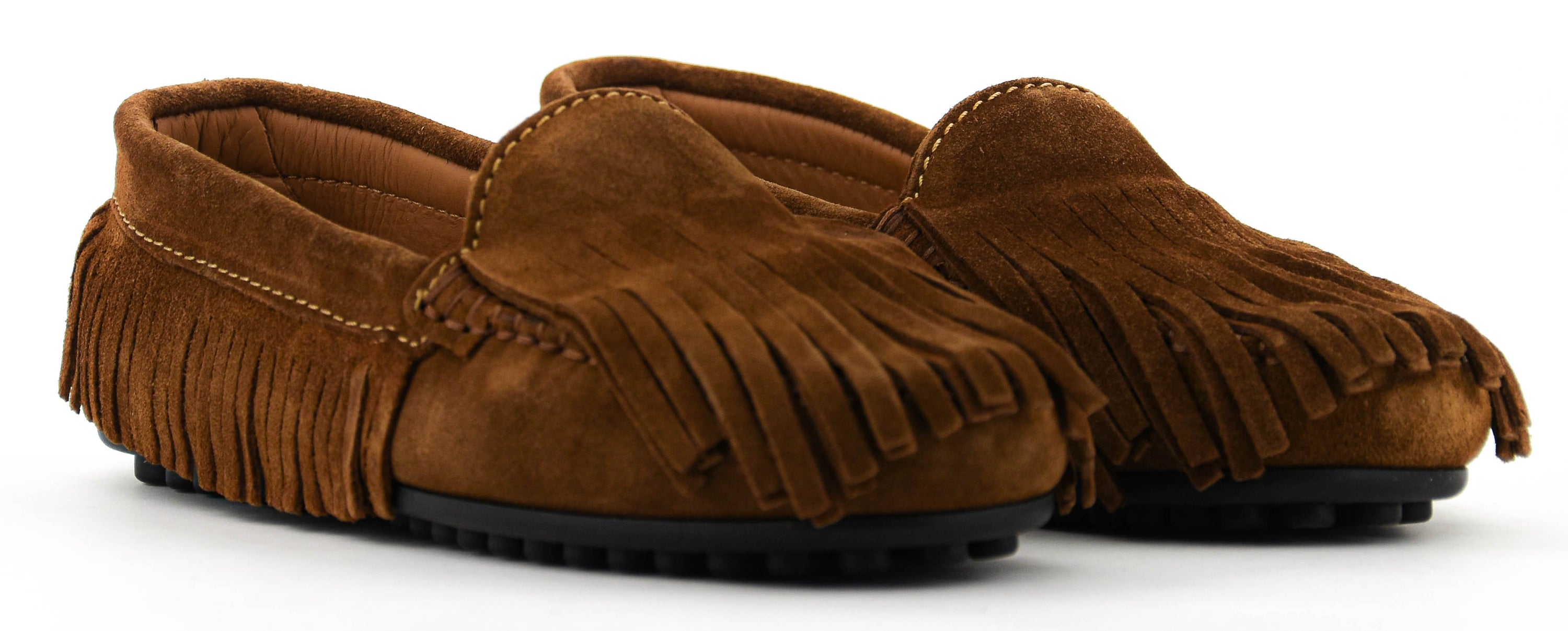 TORAL OTOE MOCCASINE FRANGES  TABACCO