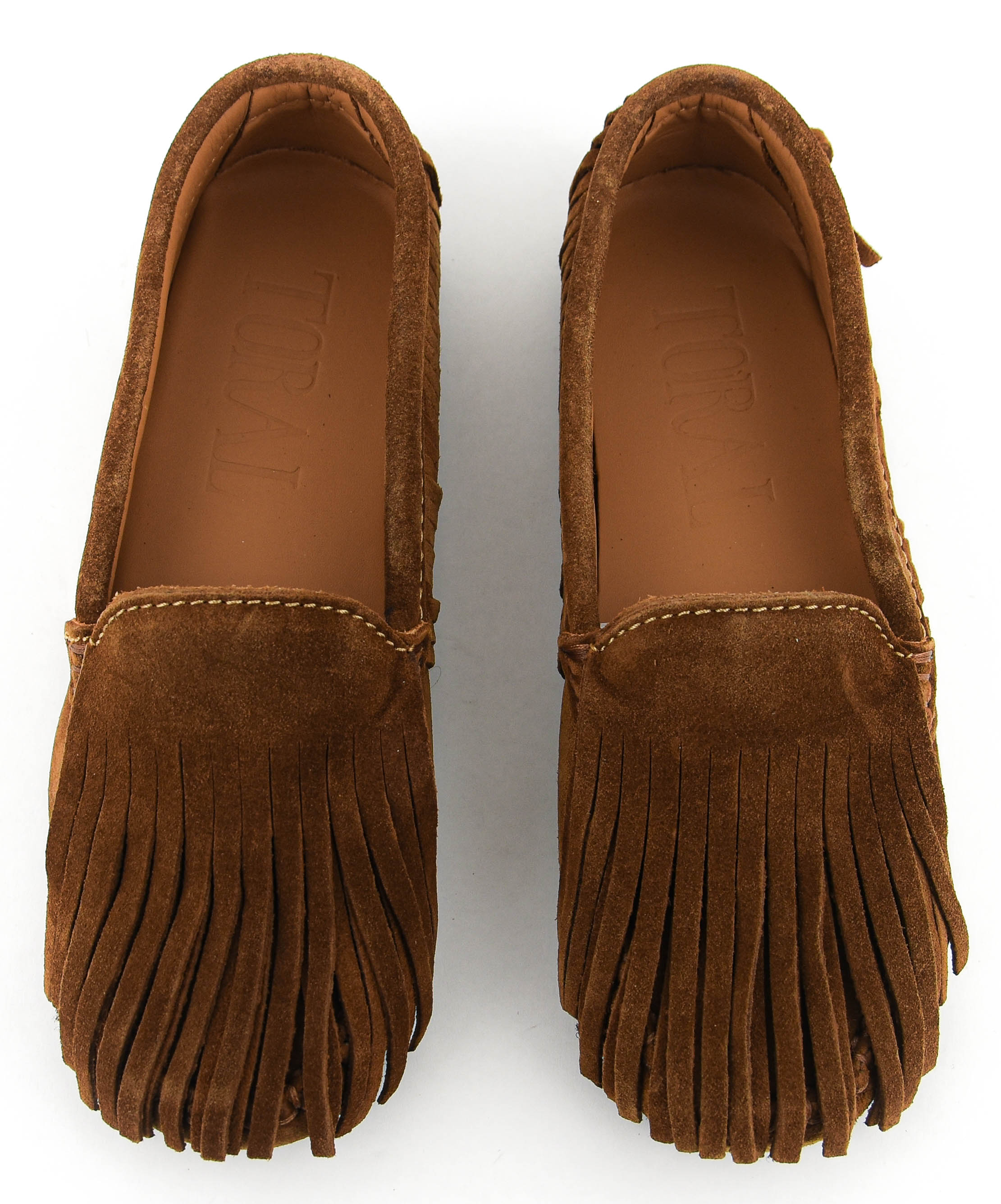 TORAL OTOE MOCCASINE FRANGES  TABACCO