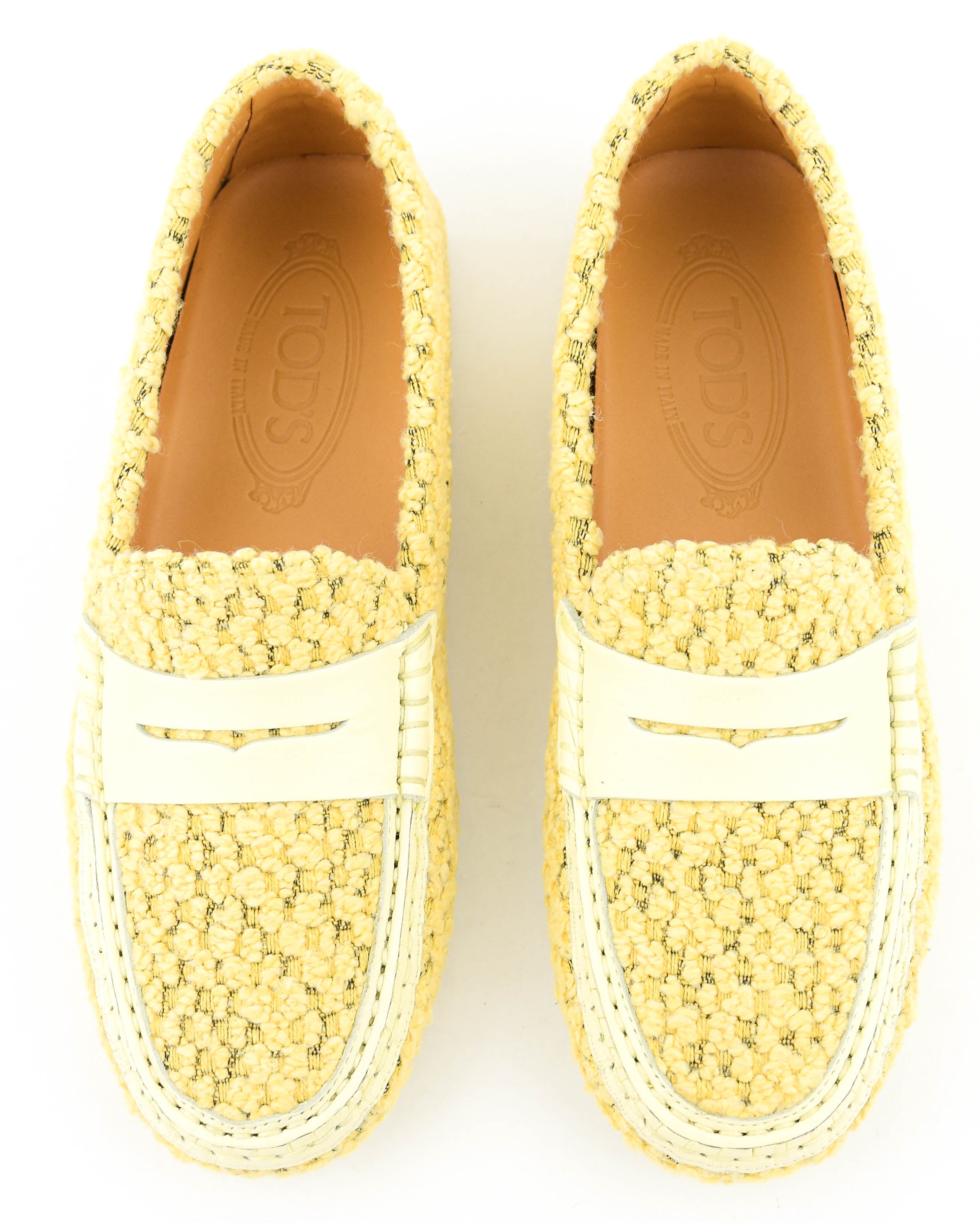 TOD'S MOCCASSINE YELLOW BOUCLE