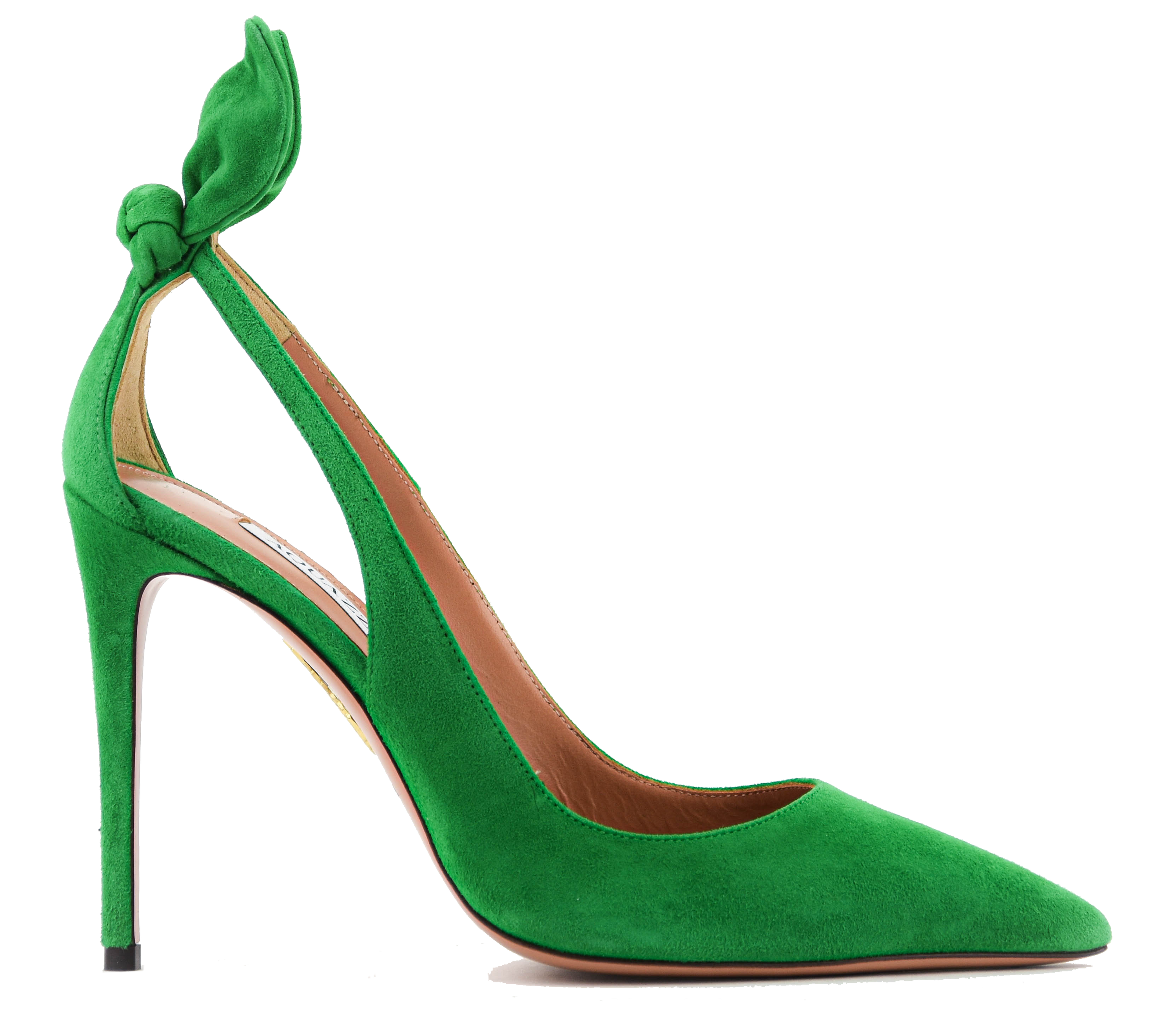 AQUAZZURA BOW TIE PUMP EMERALD 105