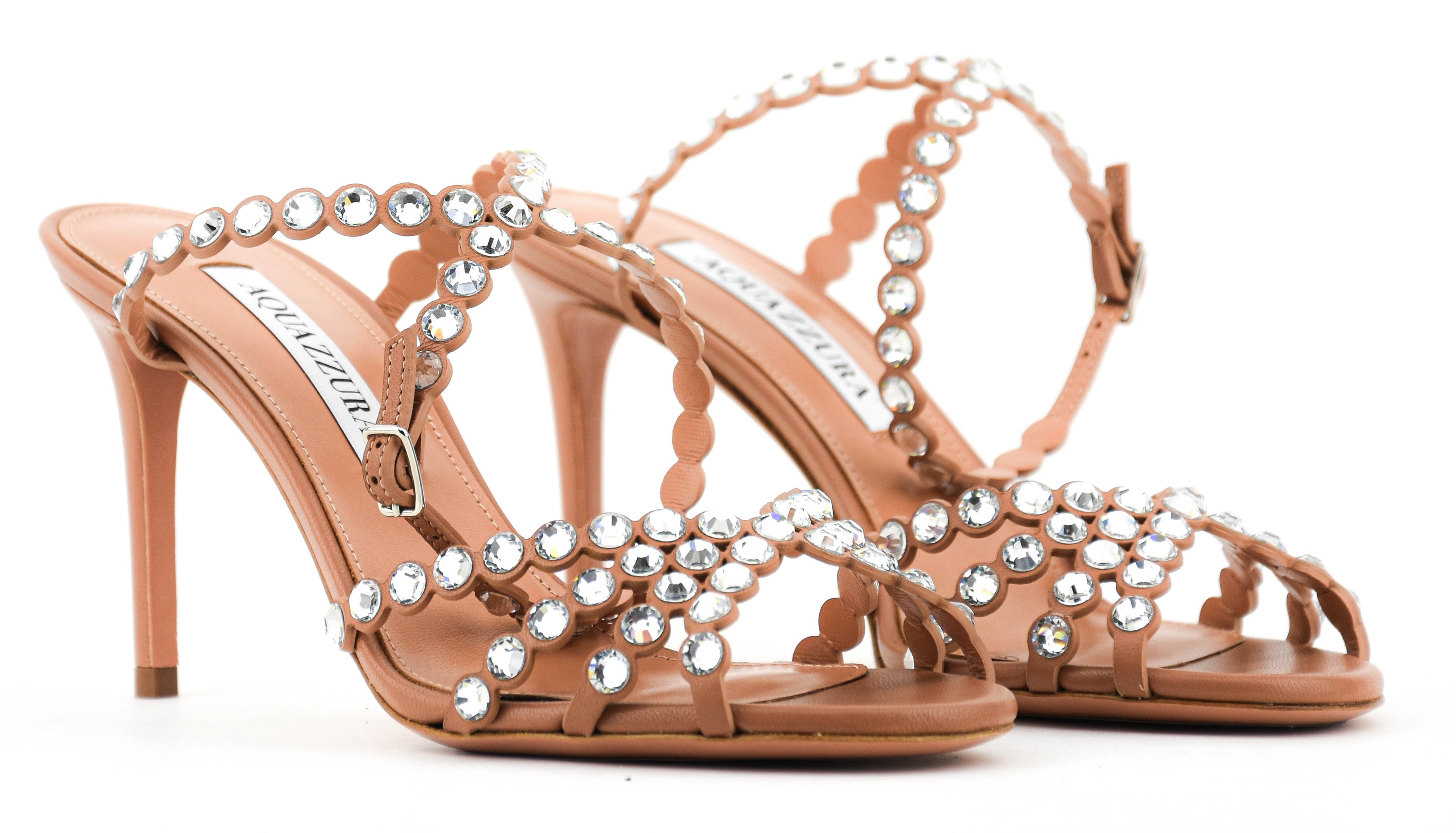 AQUAZZURA TEQUILA SANDAL 85 POWDER PINK