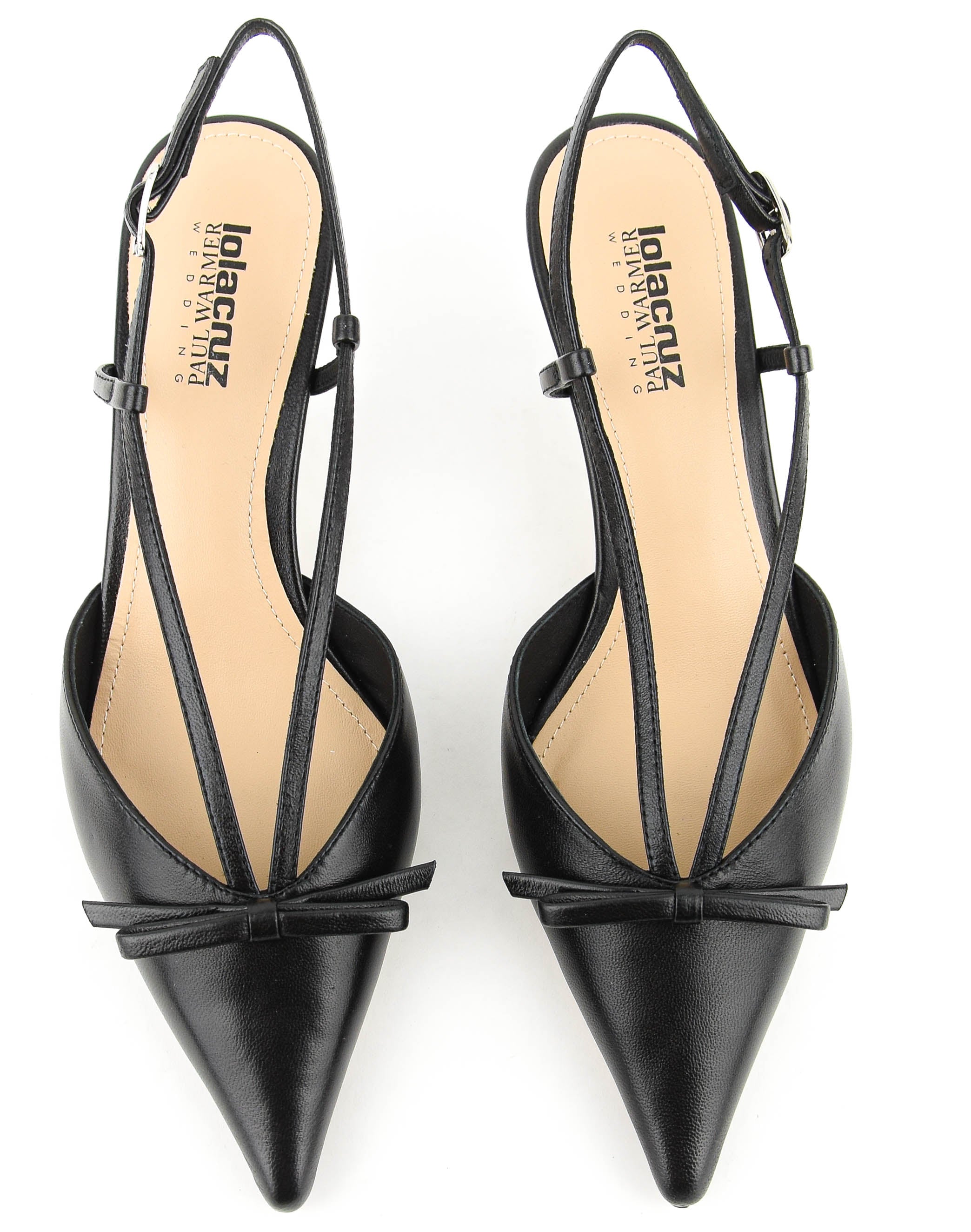 LOLA CRUZ SATINA 55 SLINGBACK BLACK