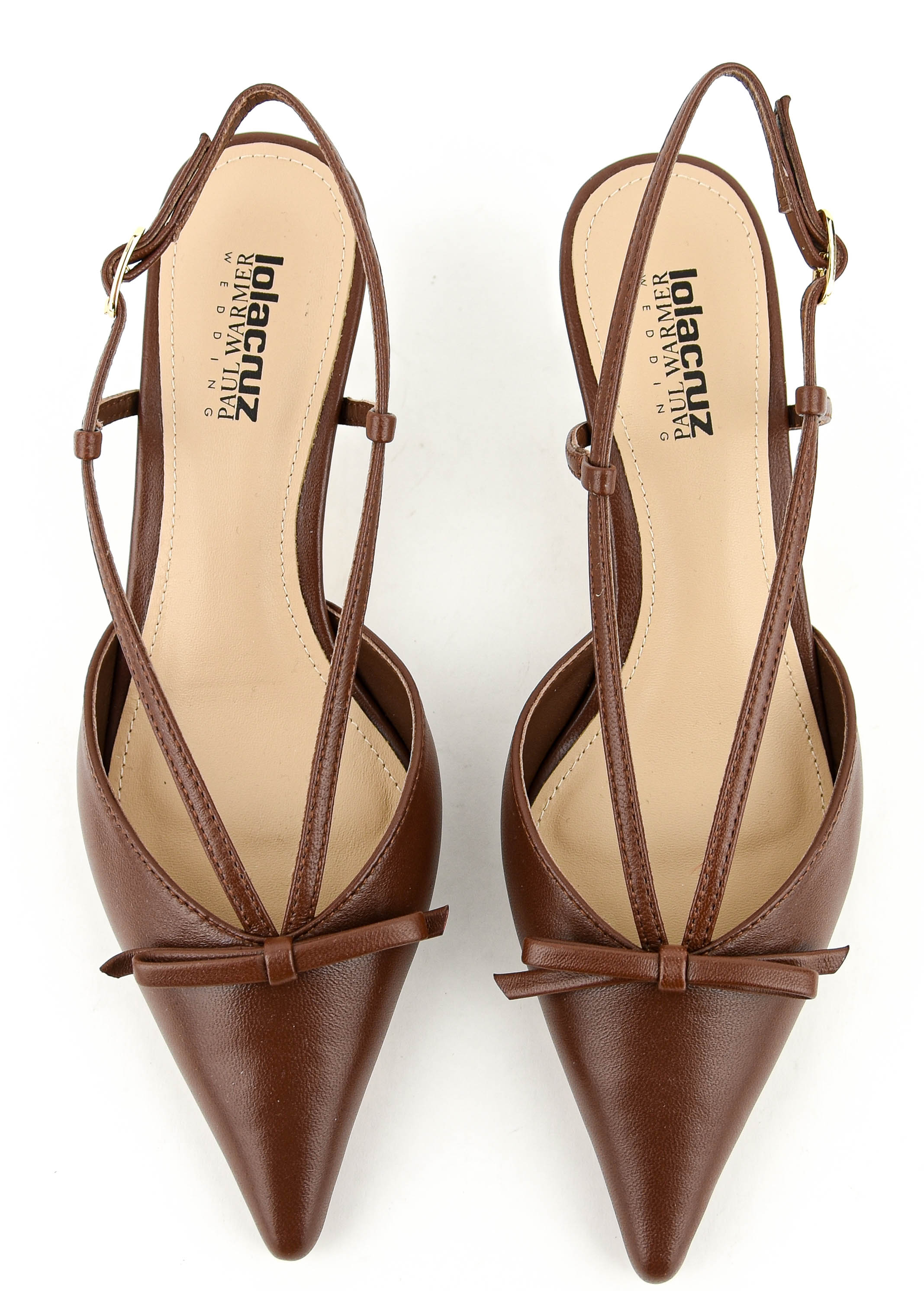 LOLA CRUZ SATINA 55 SLINGBACK BROWN