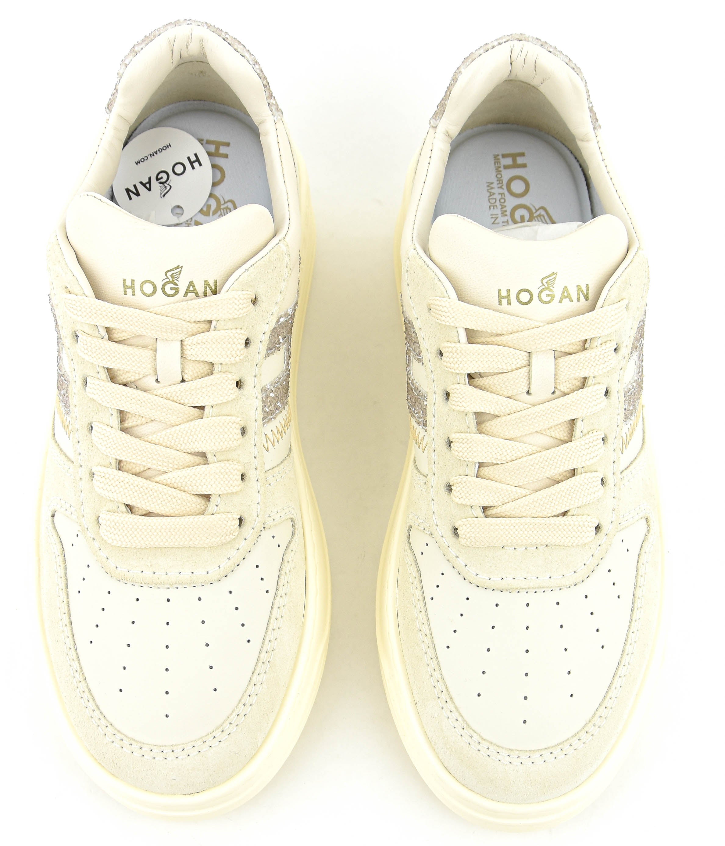 HOGAN  H630 SNEAKER WHITE GLITTER