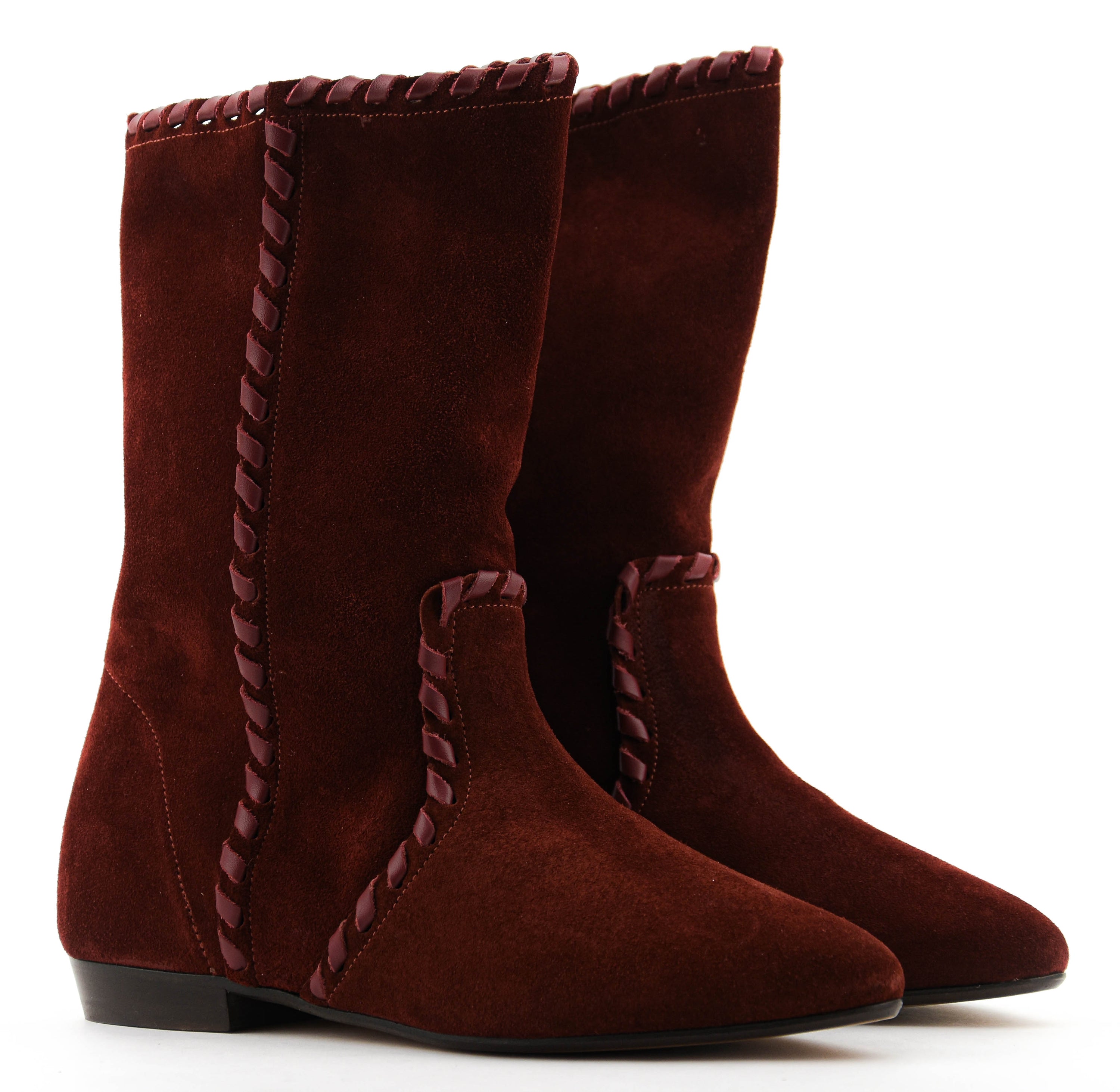 ISABEL MARANT STAENI SHORT BOOT BURGUNDY