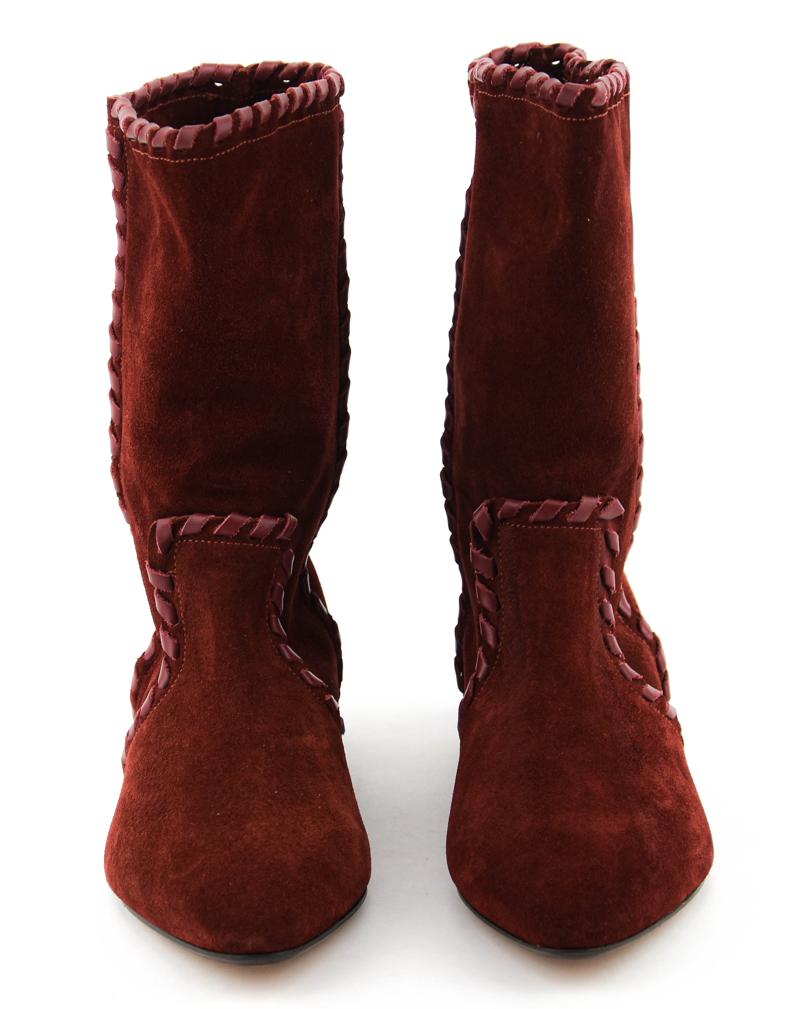 ISABEL MARANT STAENI SHORT BOOT BURGUNDY