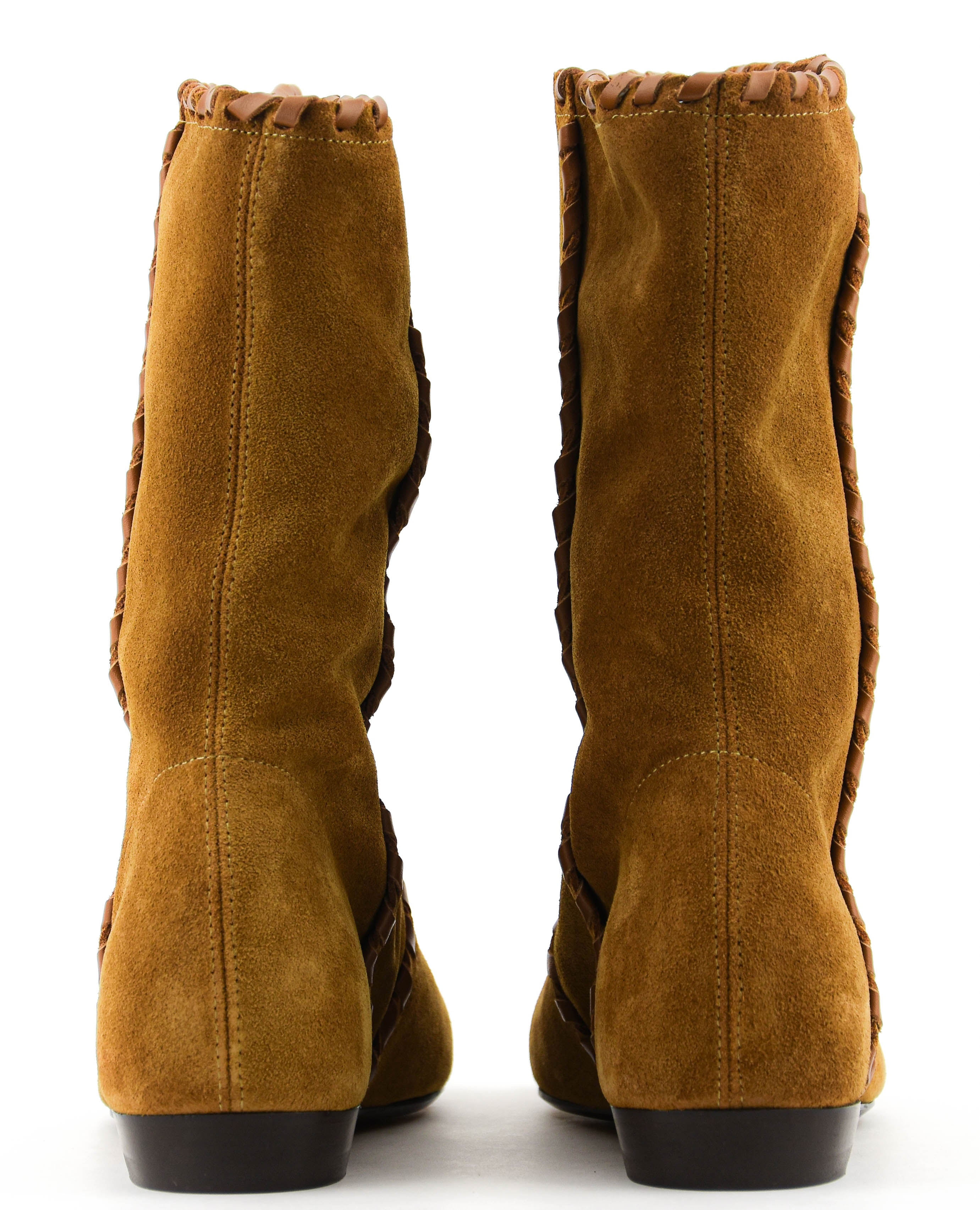 ISABEL MARANT STAENI SHORT BOOT COGNAC