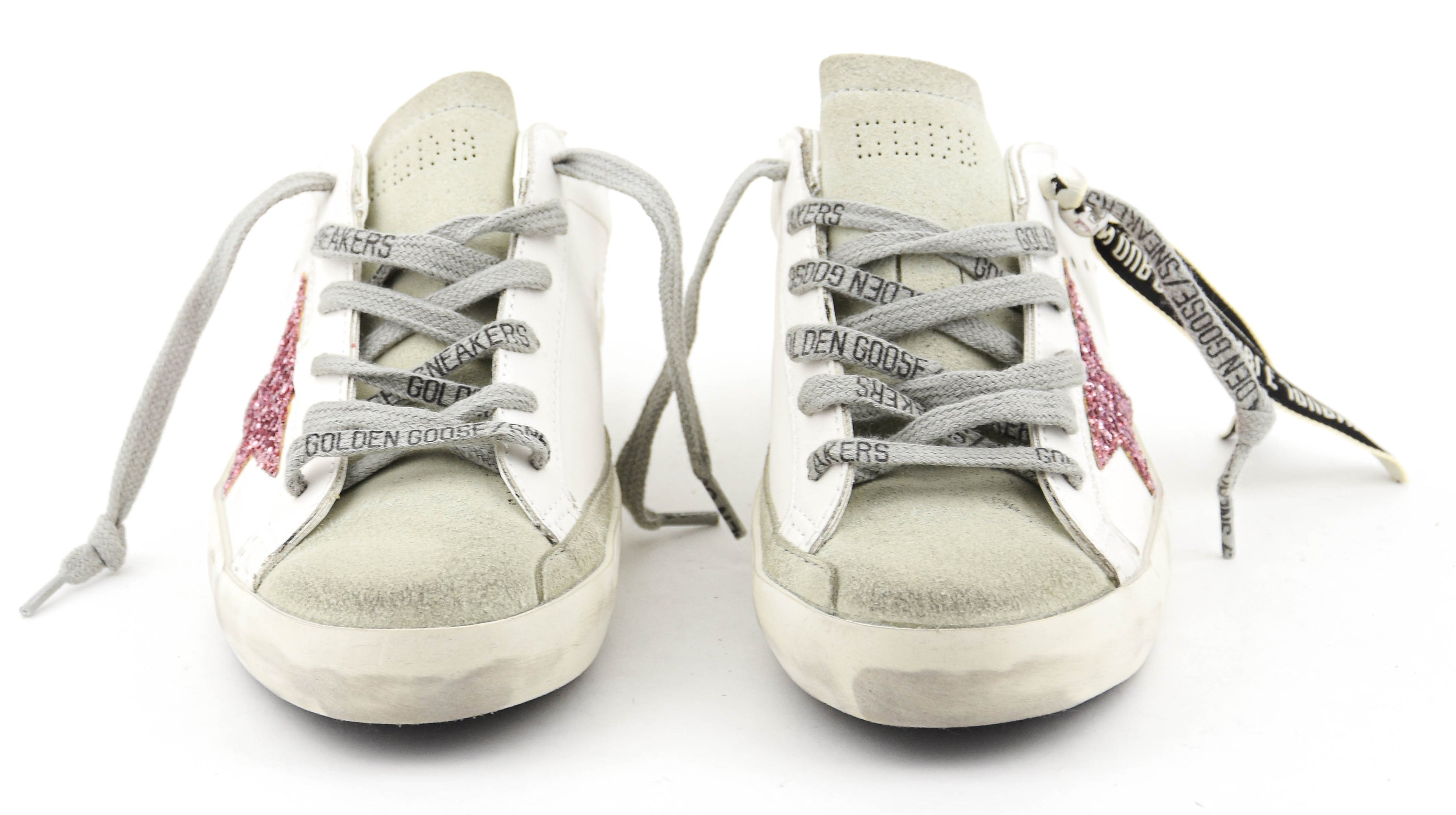 GOLDEN GOOSE SUPERSTAR SABOT WHITE PINK