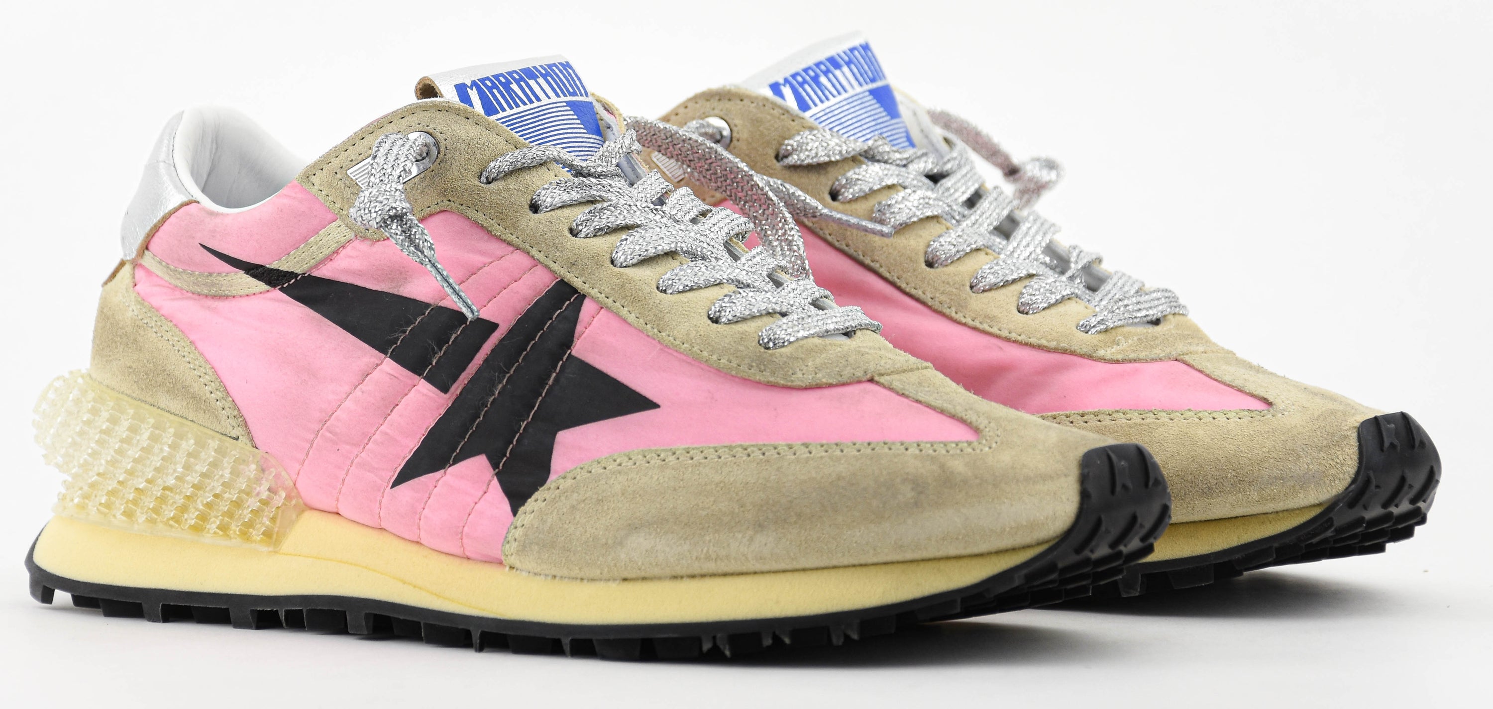 GOLDEN GOOSE RUNNING MARATHON PINK GOLD SILVER