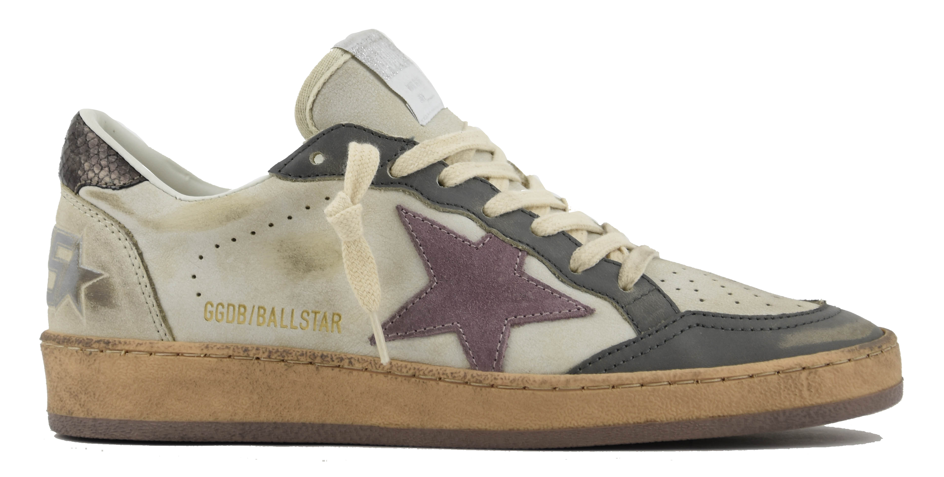 GOLDEN GOOSE BALLSTAR GREY BEIGE