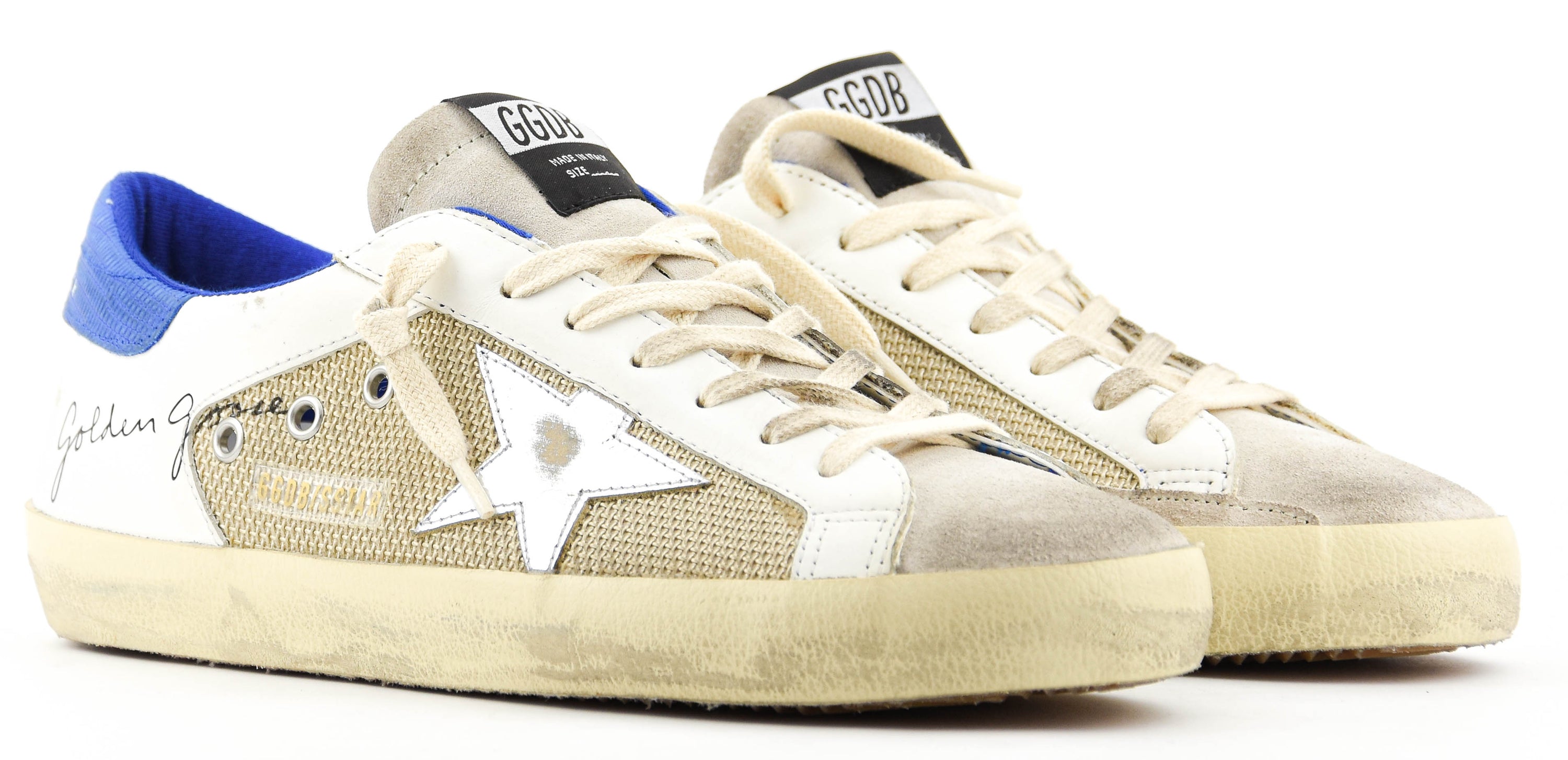 GOLDEN GOOSE SUPERSTAR OFFWHITE BLUE