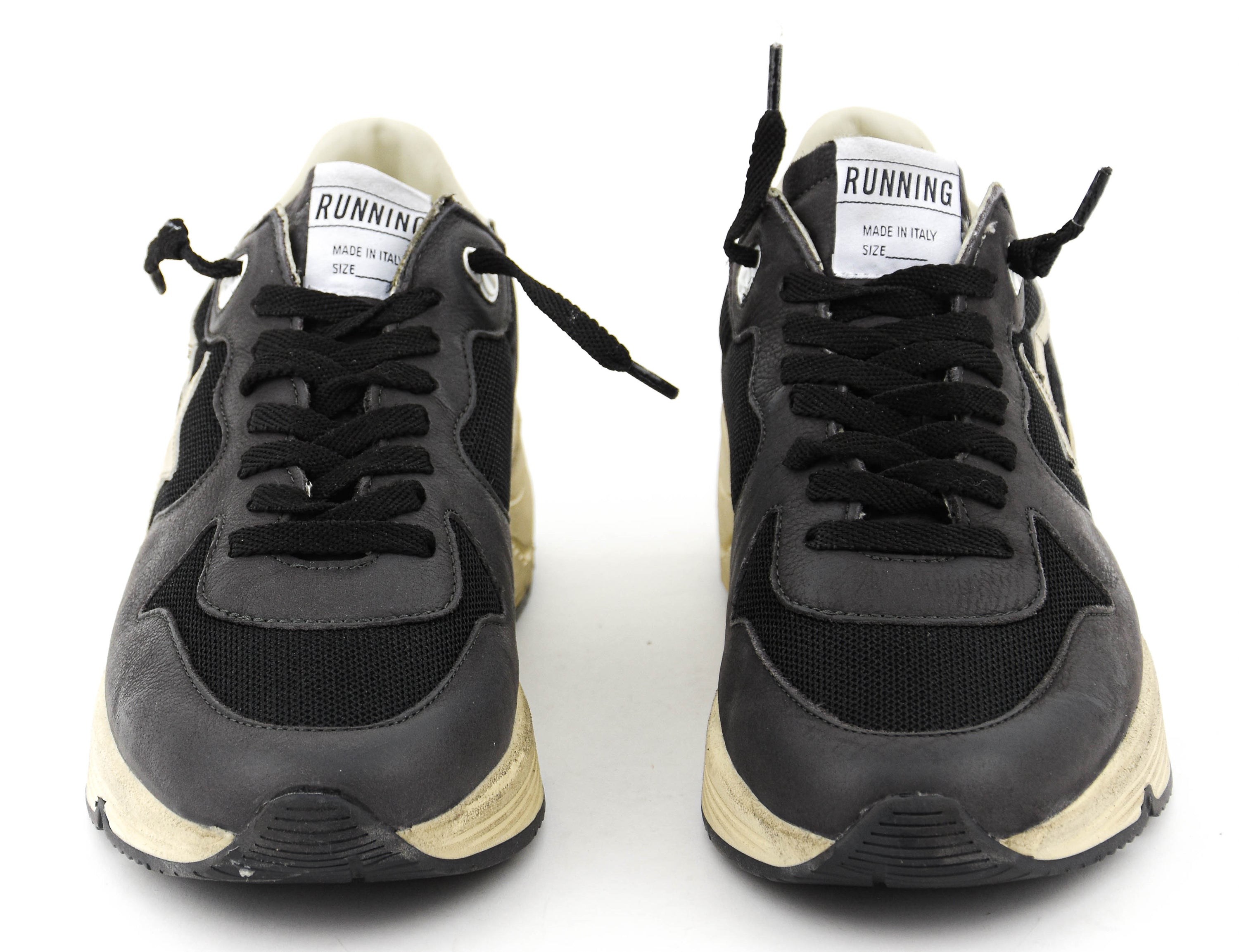 GOLDEN GOOSE RUNNING SOLE BLACK GREY