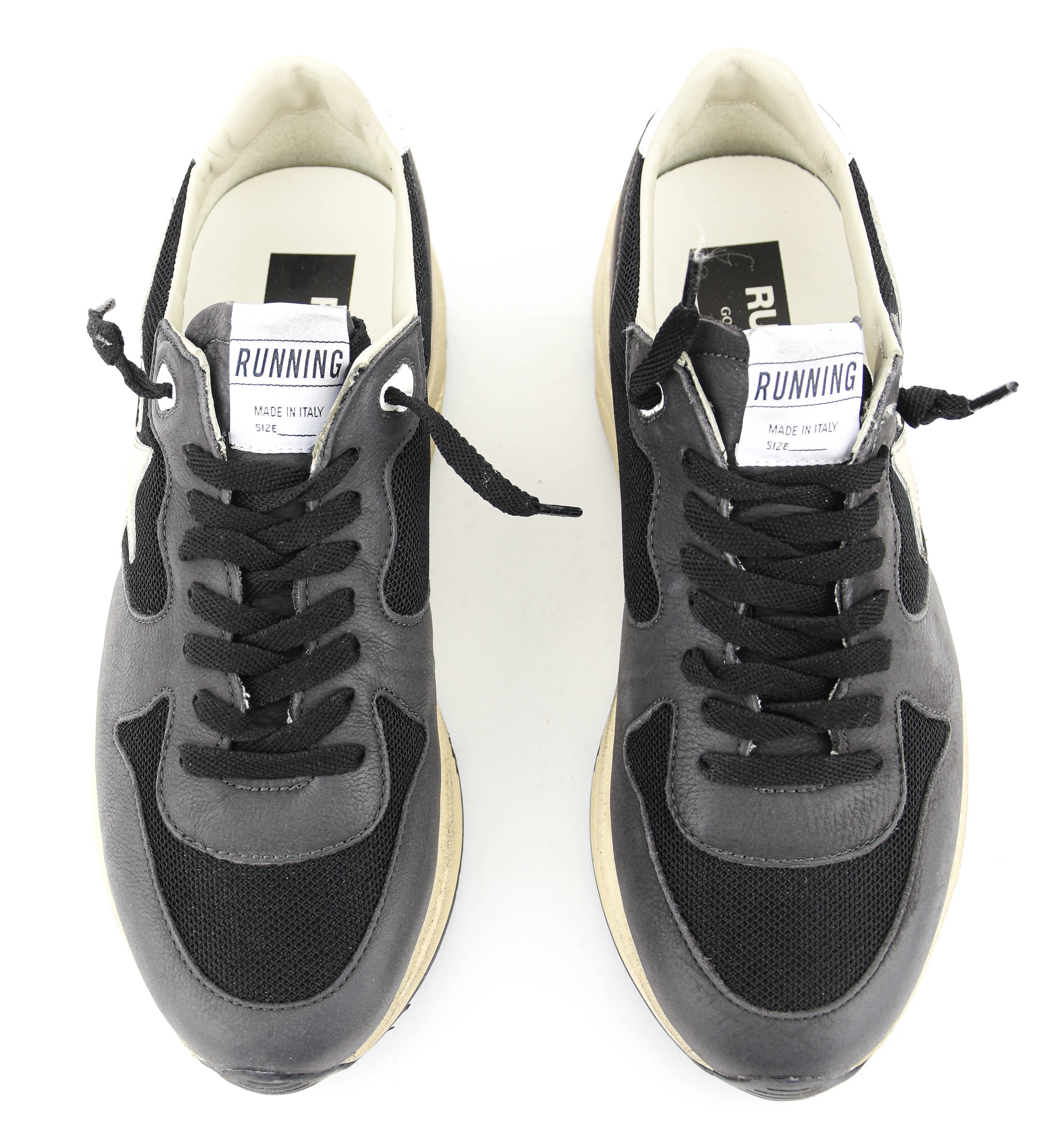 GOLDEN GOOSE RUNNING SOLE BLACK GREY