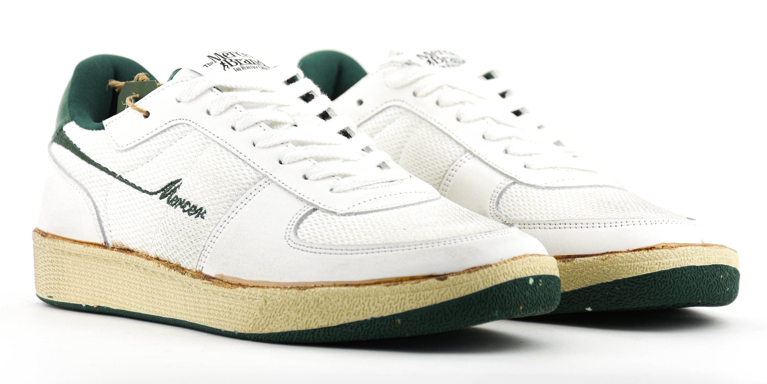 MERCER RE-TENNIS VINTAGE WHITE GREEN